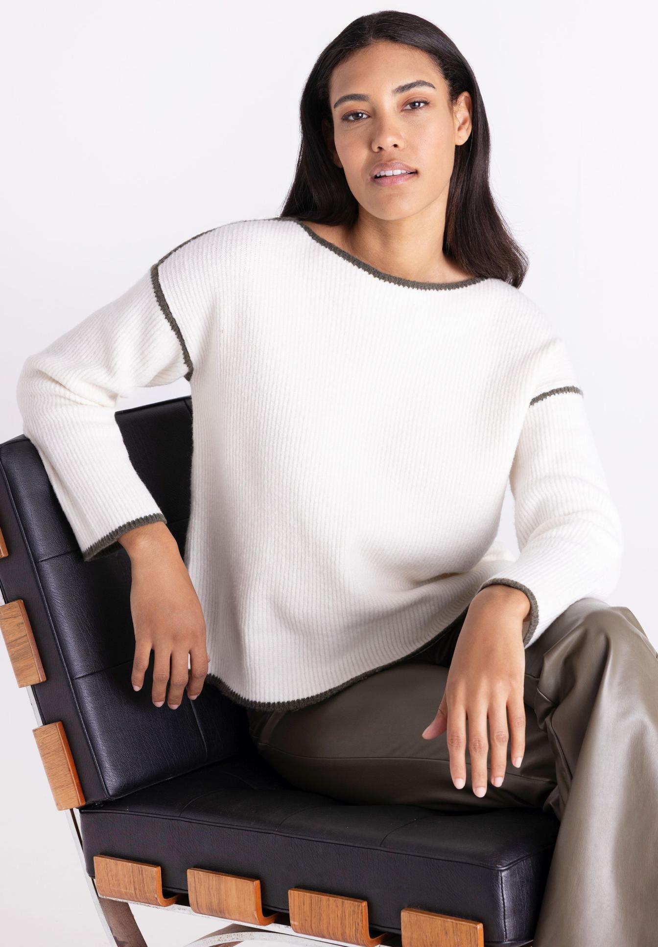 Pullover, Weiß, Knitwear, Rundhals, oversized?, pulli, senkrecht, weiss, strickpullover, quartier,  sweater,  knit,  white,  long sleeve,  loose fit, Pullover, Weiß, Rundhals, Knit, Oversized, Pullover, Weiß, Oversized, Kragenlos, Rippstrick
