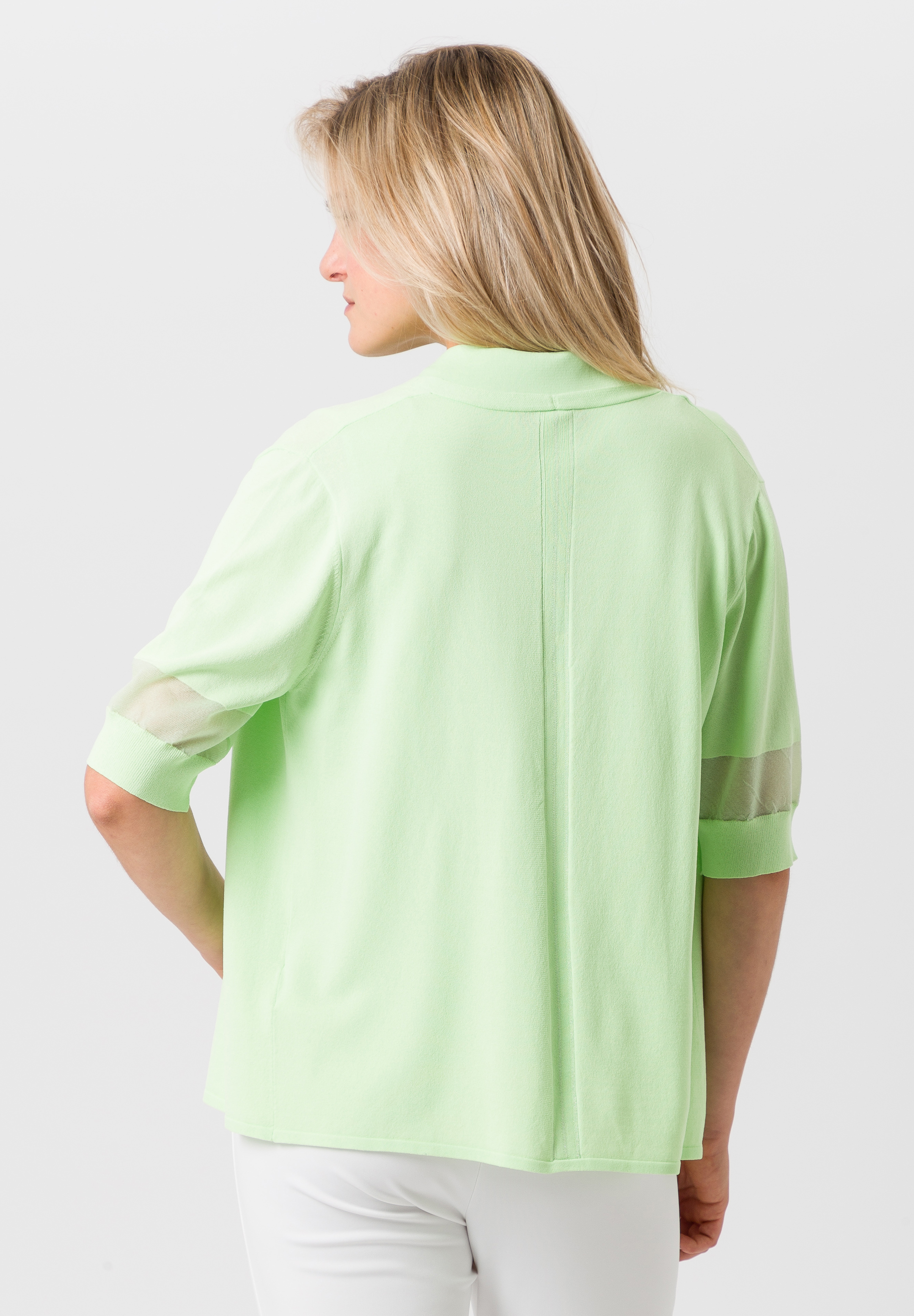 Cardigan mit Mesh-Einsatz - Bild 2