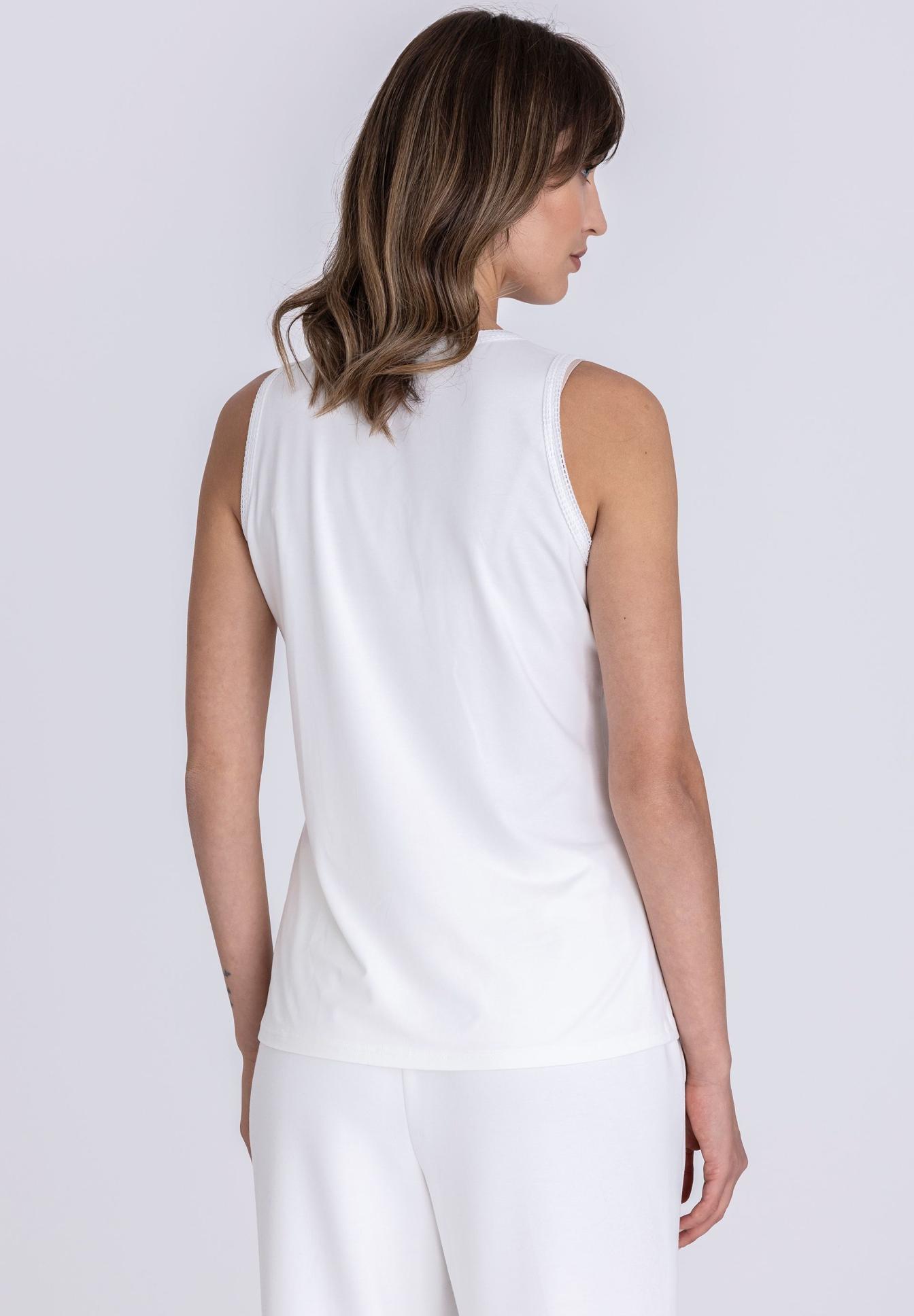 Tanktop, Sleeveless, Weiß, Baumwolle, Freizeitkleidung, Tanktop, weiße Oberteil, sleeveless, Baumwolle, basics Shirt
