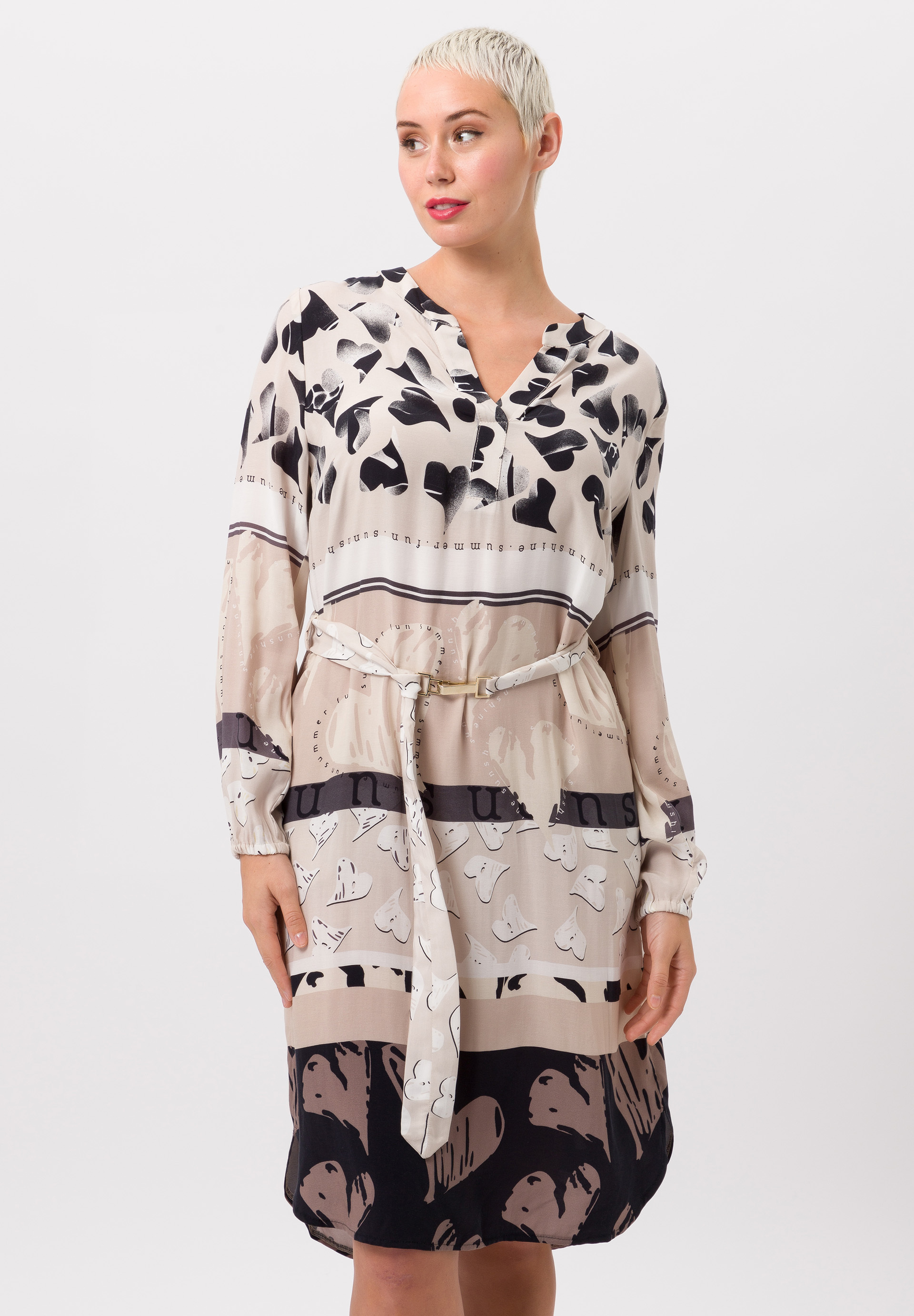 Dress with decorative metal buckle Dress with decorative metal buckle - Product Image 1