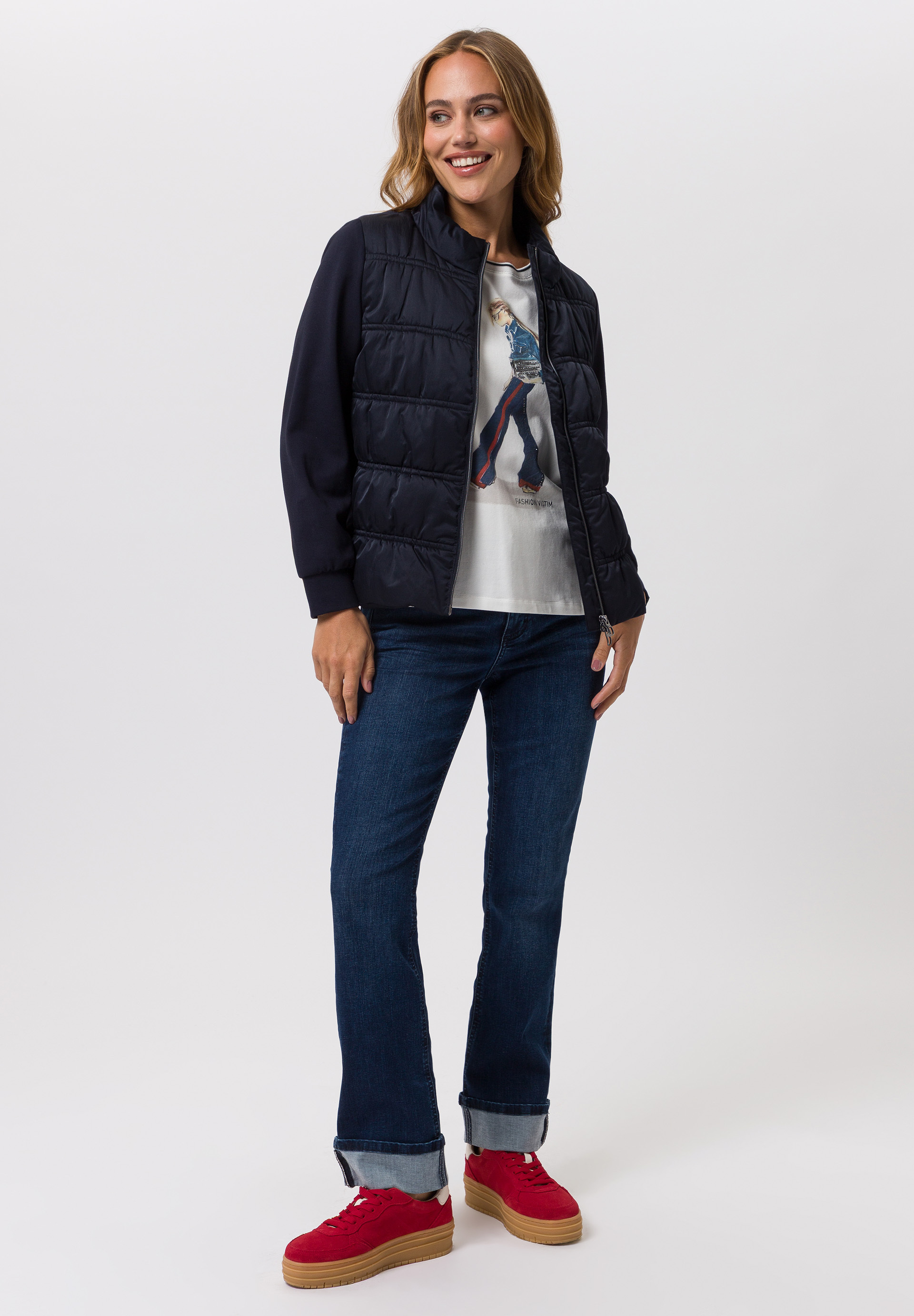 Jacke mit Kontrastärmeln - Produktbild 2