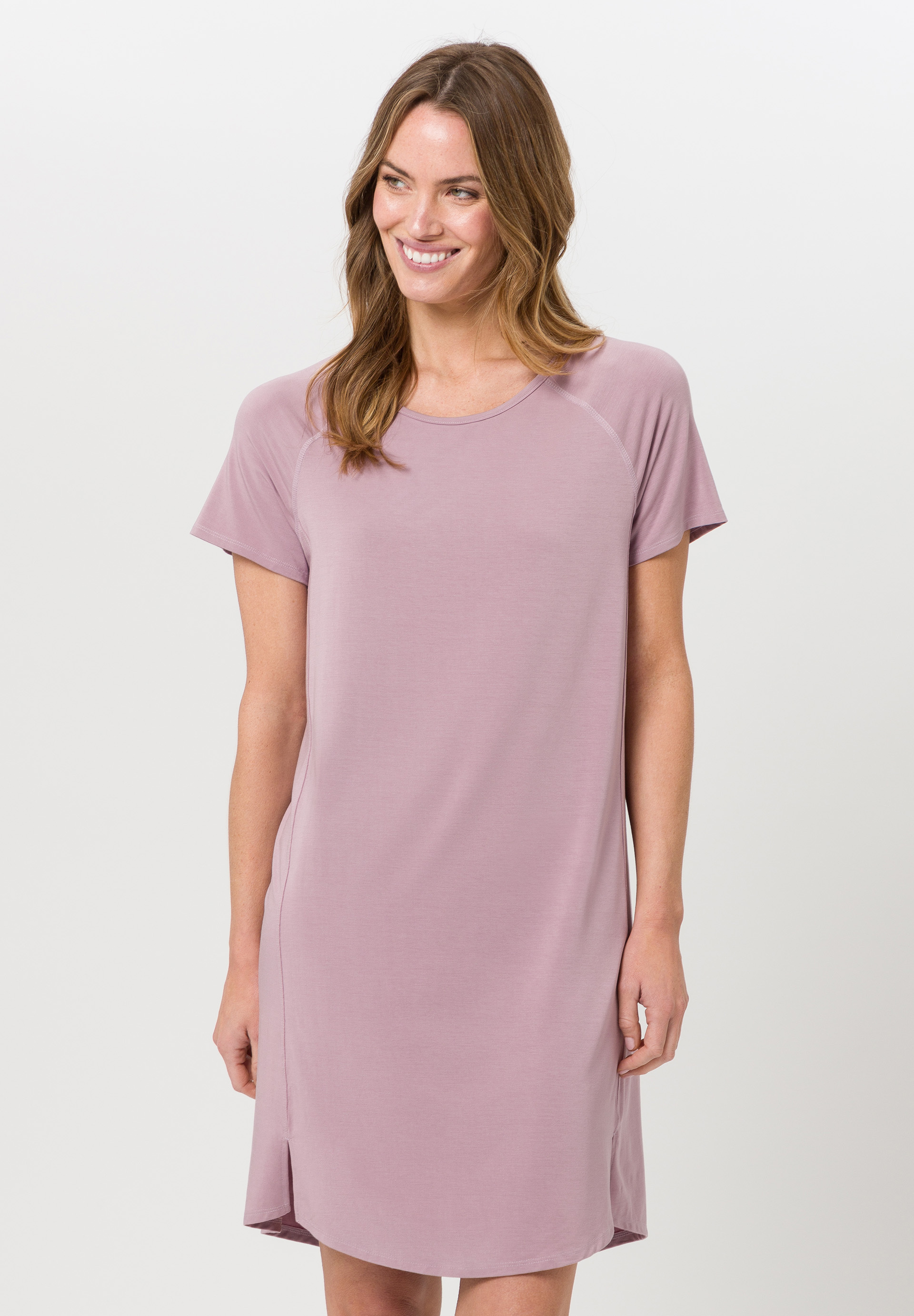 Langes Schlafhirt mit 1/2 Arm aus hautsympatischem Jersey - Produktbild 1