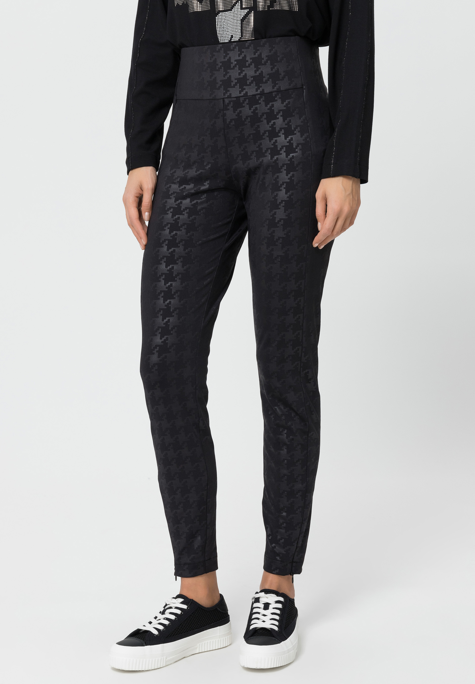 Leggings mit Hahnentritt-Alloverprint - Produktbild 1