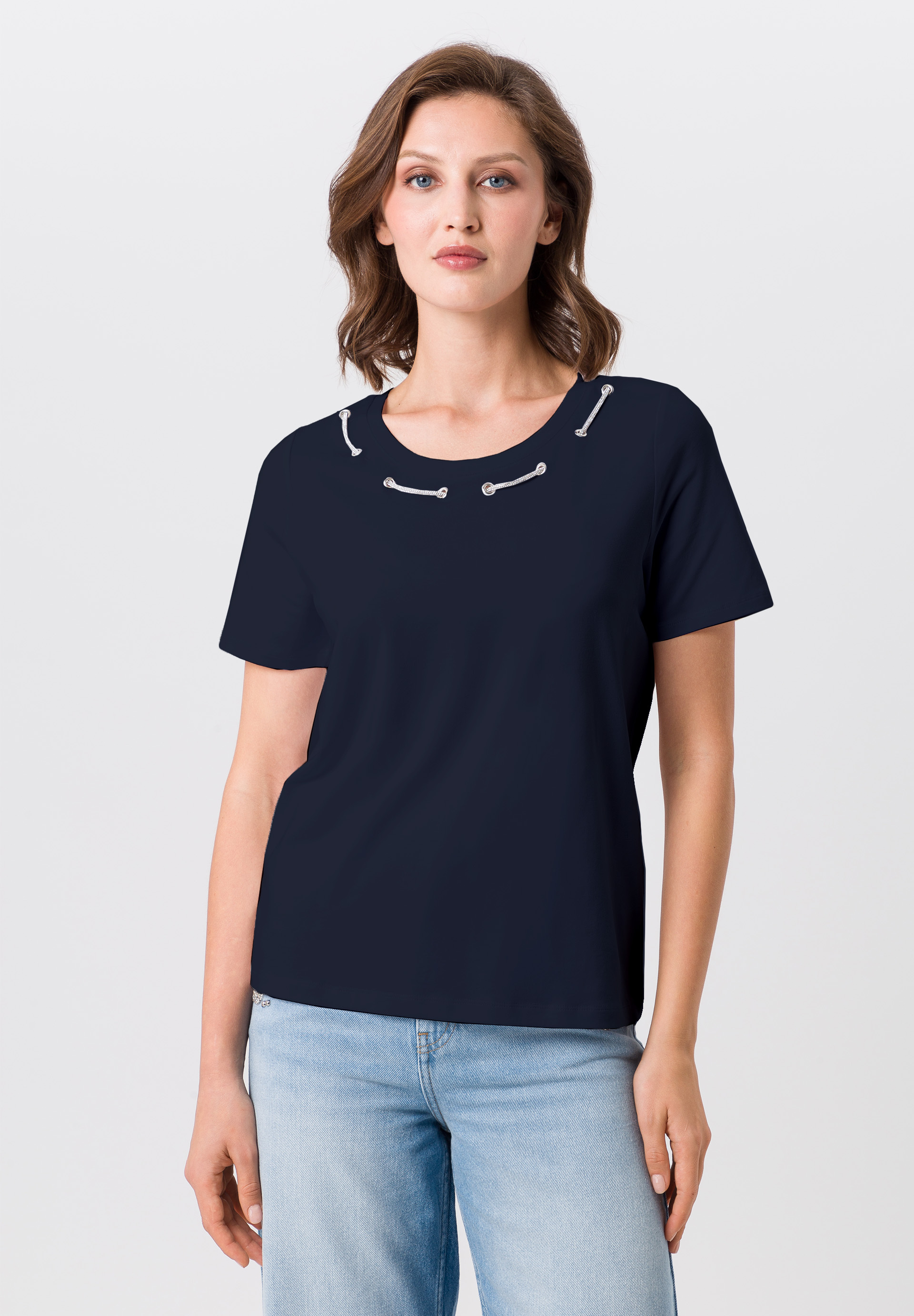 Kurzarmshirt mit Zierbändern - Produktbild 1