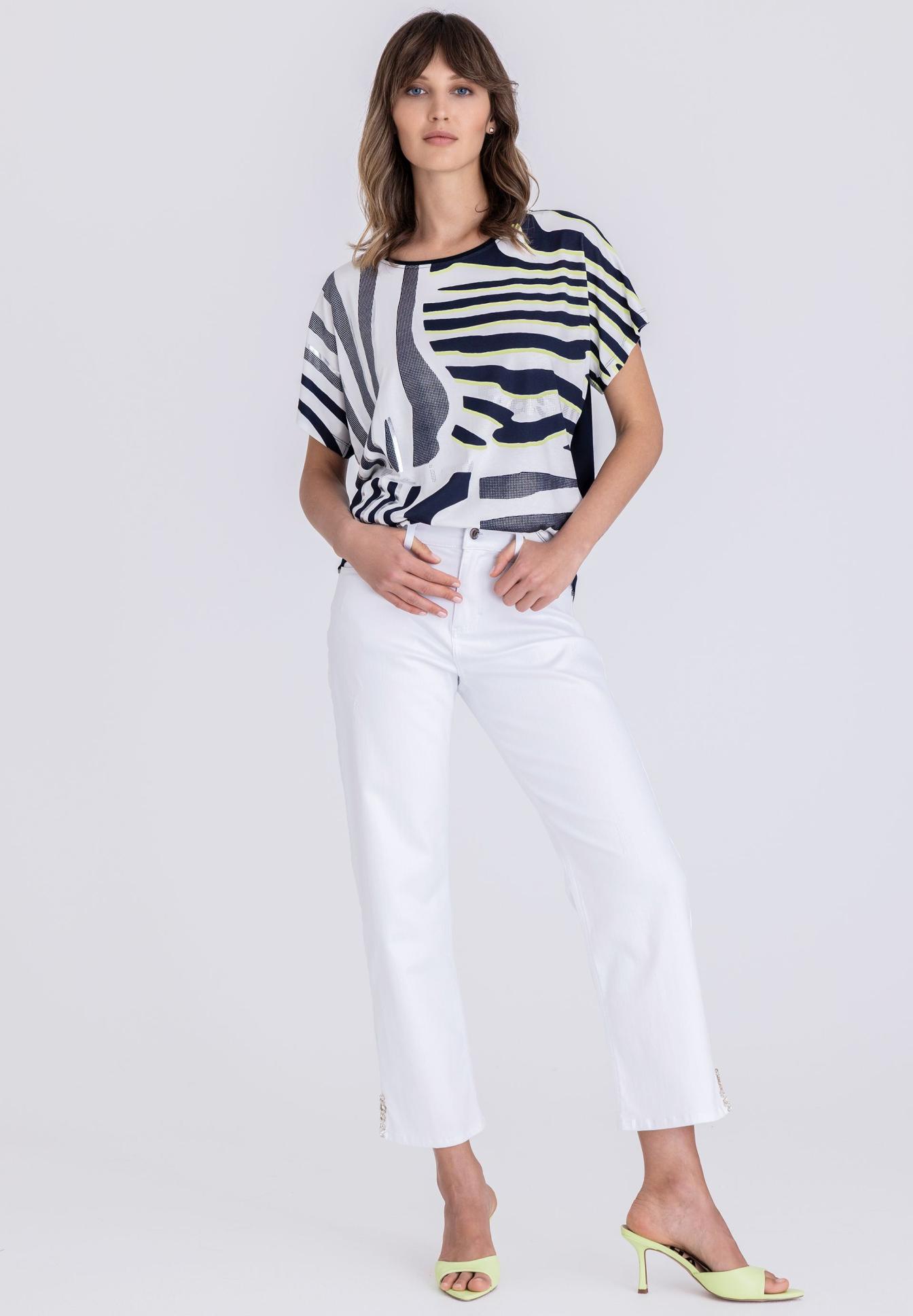 Cropped trousers with hem detail - Product Image 2