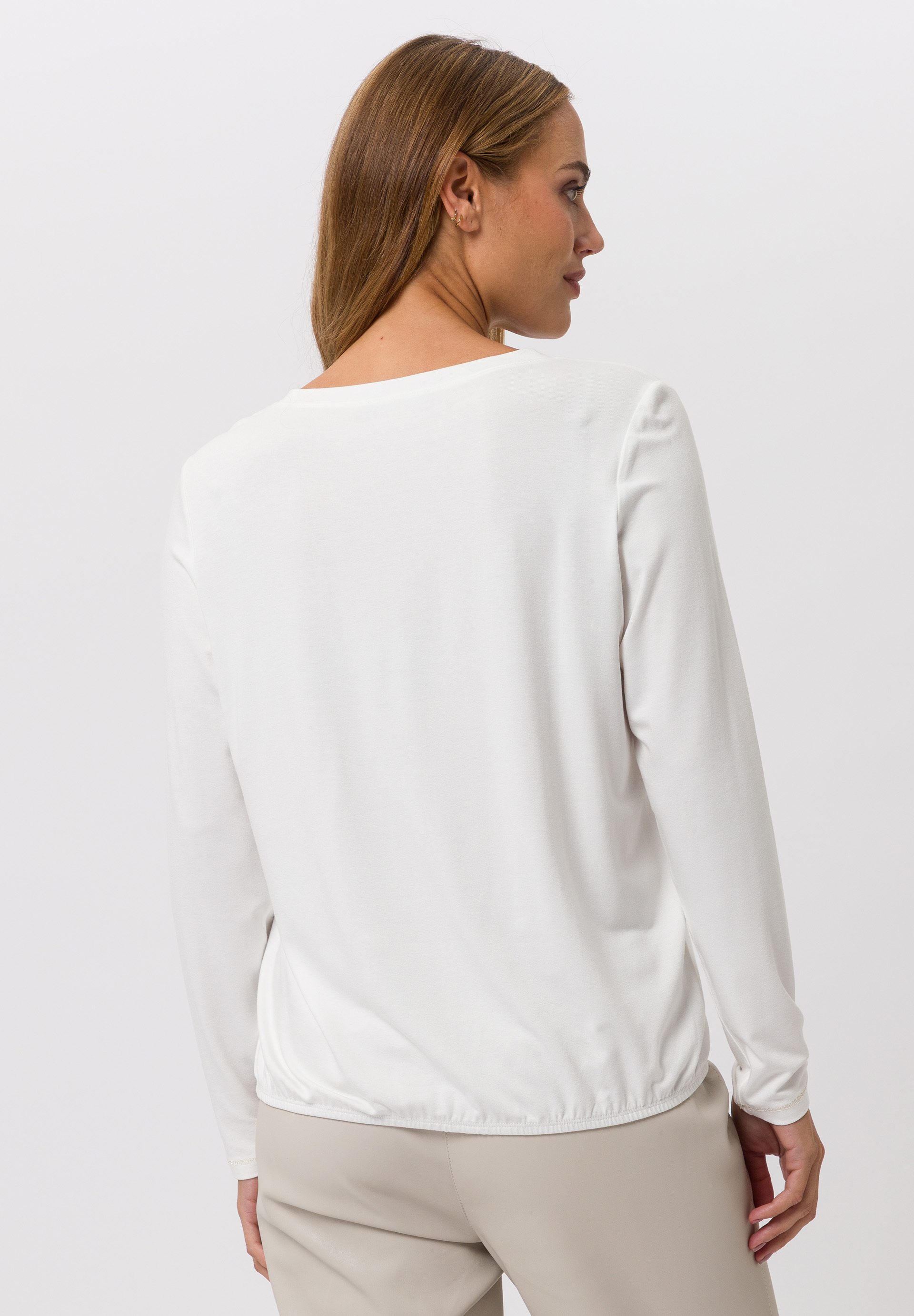 Shirt mit Frontmotiv - Bild 2 Bluse, Langarm, Ärmel, Person, Frau