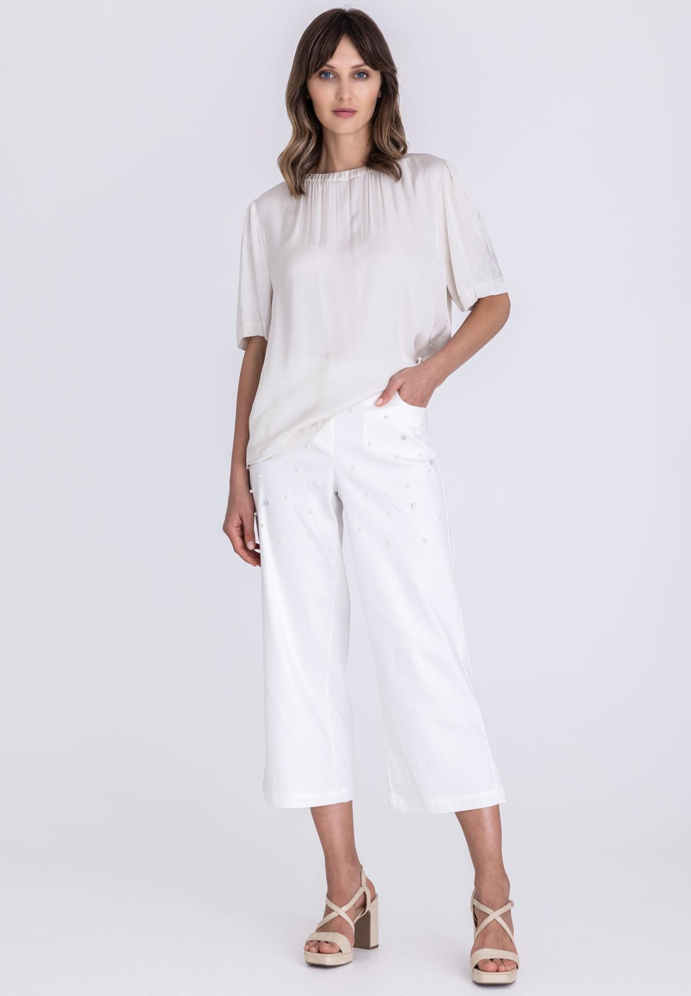 Blouse with pleated accent - Product Image 2