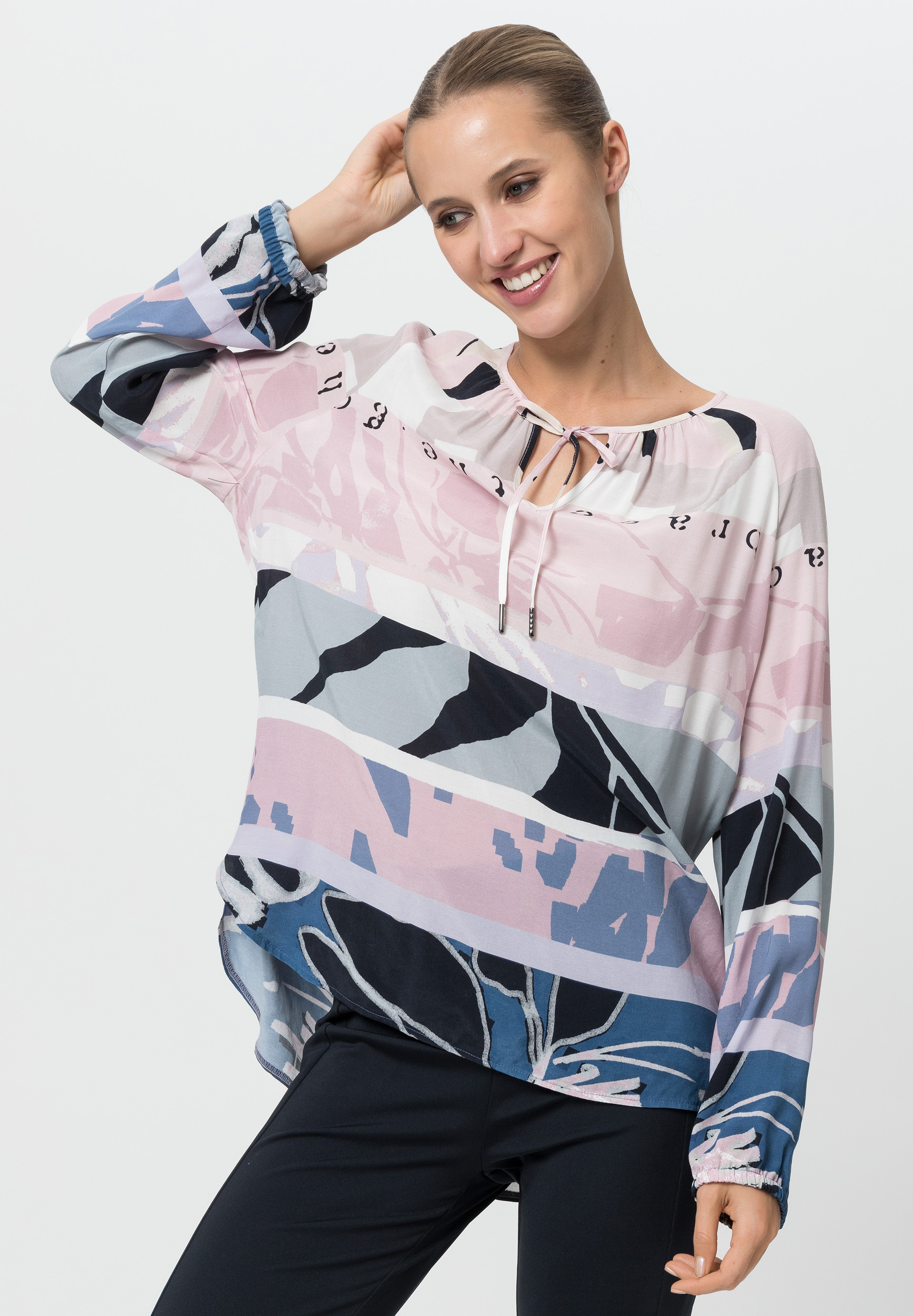 Slip blouse with all-over print - Product Image 1