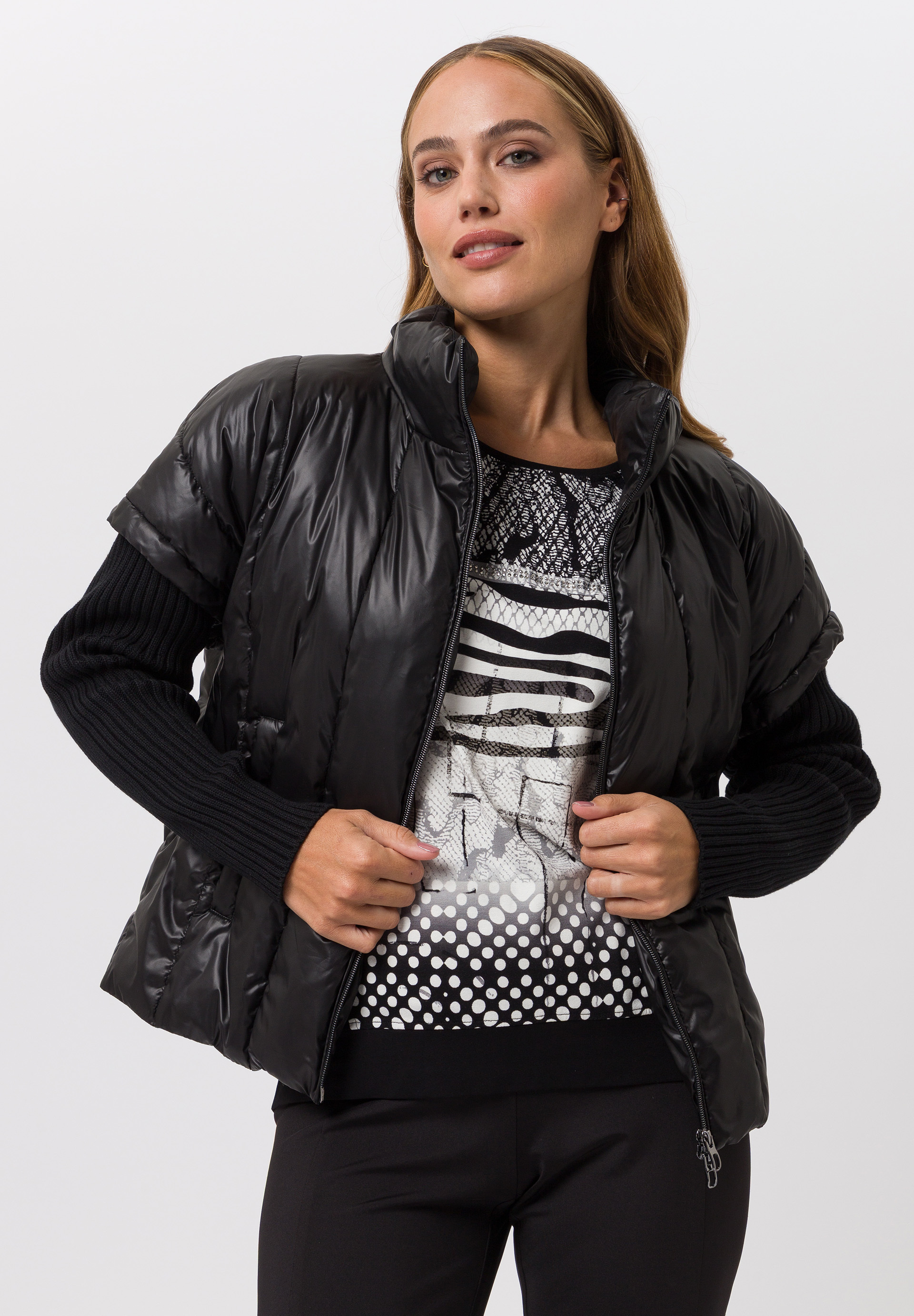 Steppjacke mit Kontrastärmeln Steppjacke mit Kontrastärmeln - Produktbild 1