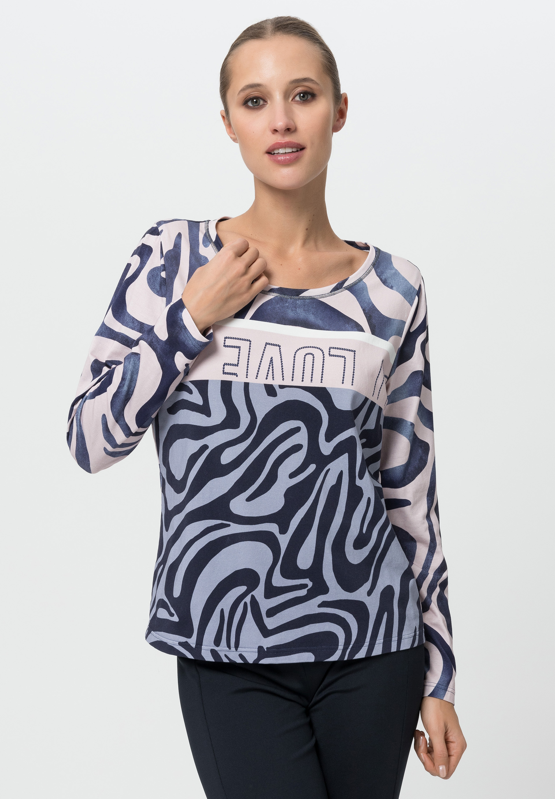 Shirt with all-over print and studs - Product Image 1