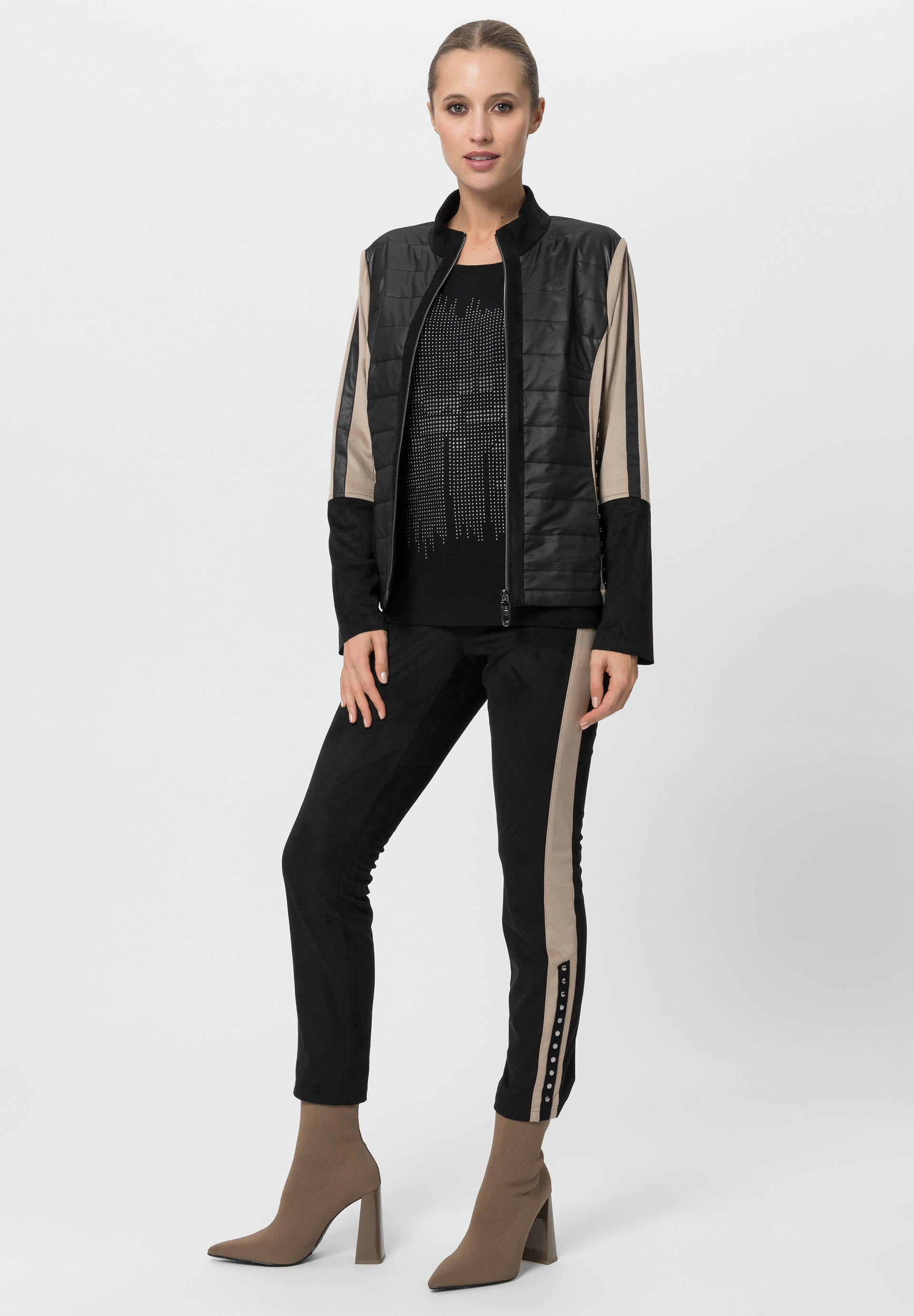 Faux leather jacket in contrasting design - Bild 3 Mantel, Jacke, Weste, Langarm, Person, Mantel, Jacke, Weste, Langarm, Person, Mantel, Jacke, Weste, Langarm, Person, Mantel, Jacke, Weste, Langarm, Person, Mantel, Jacke, Weste, Langarm, Person, Mantel, Jacke, Weste, Langarm, Person