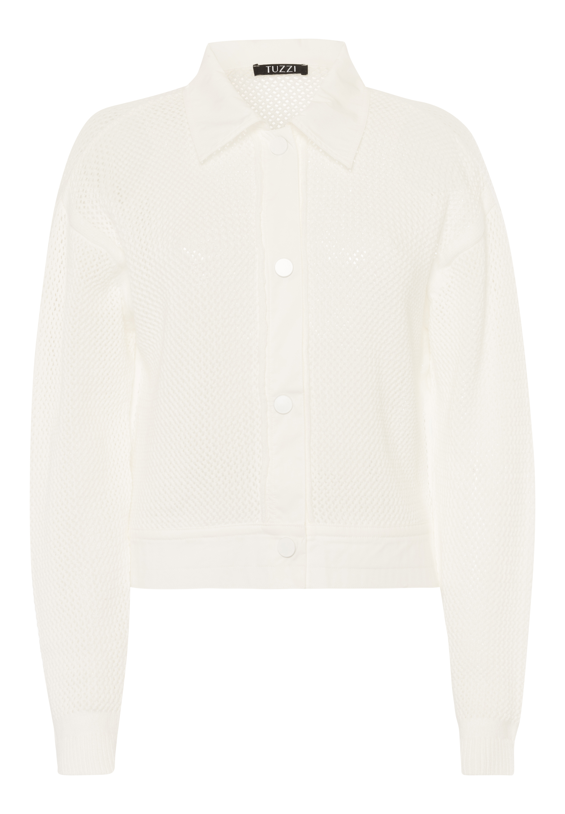 Cardigan with fashionable mesh structure Cardigan with fashionable mesh structure - Product Image 1