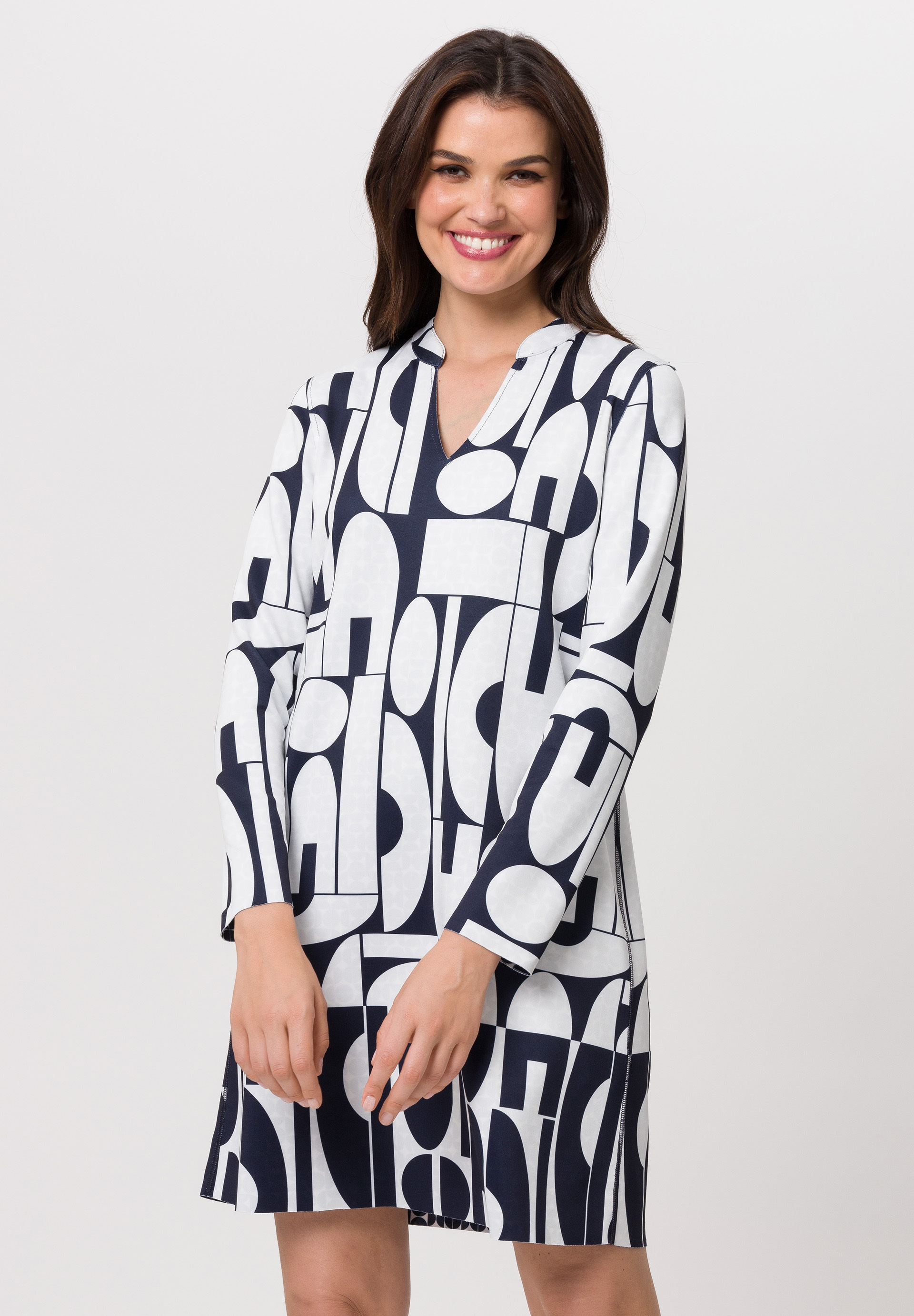 Reversible dress with all-over print - Product Image 1