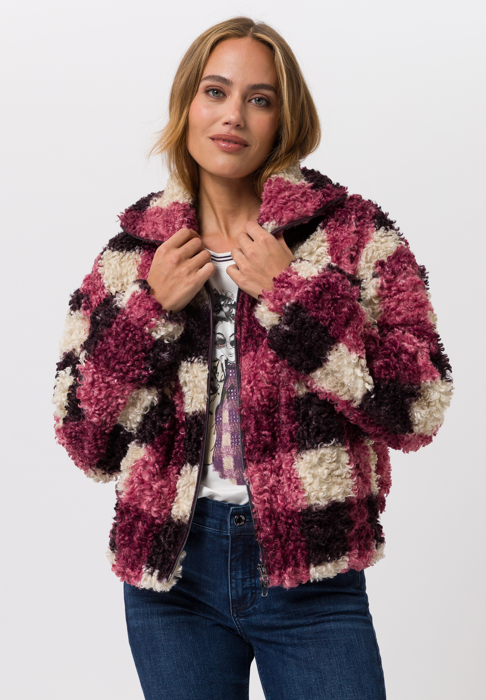 Jacke in plüschiger Optik - Produktbild 1