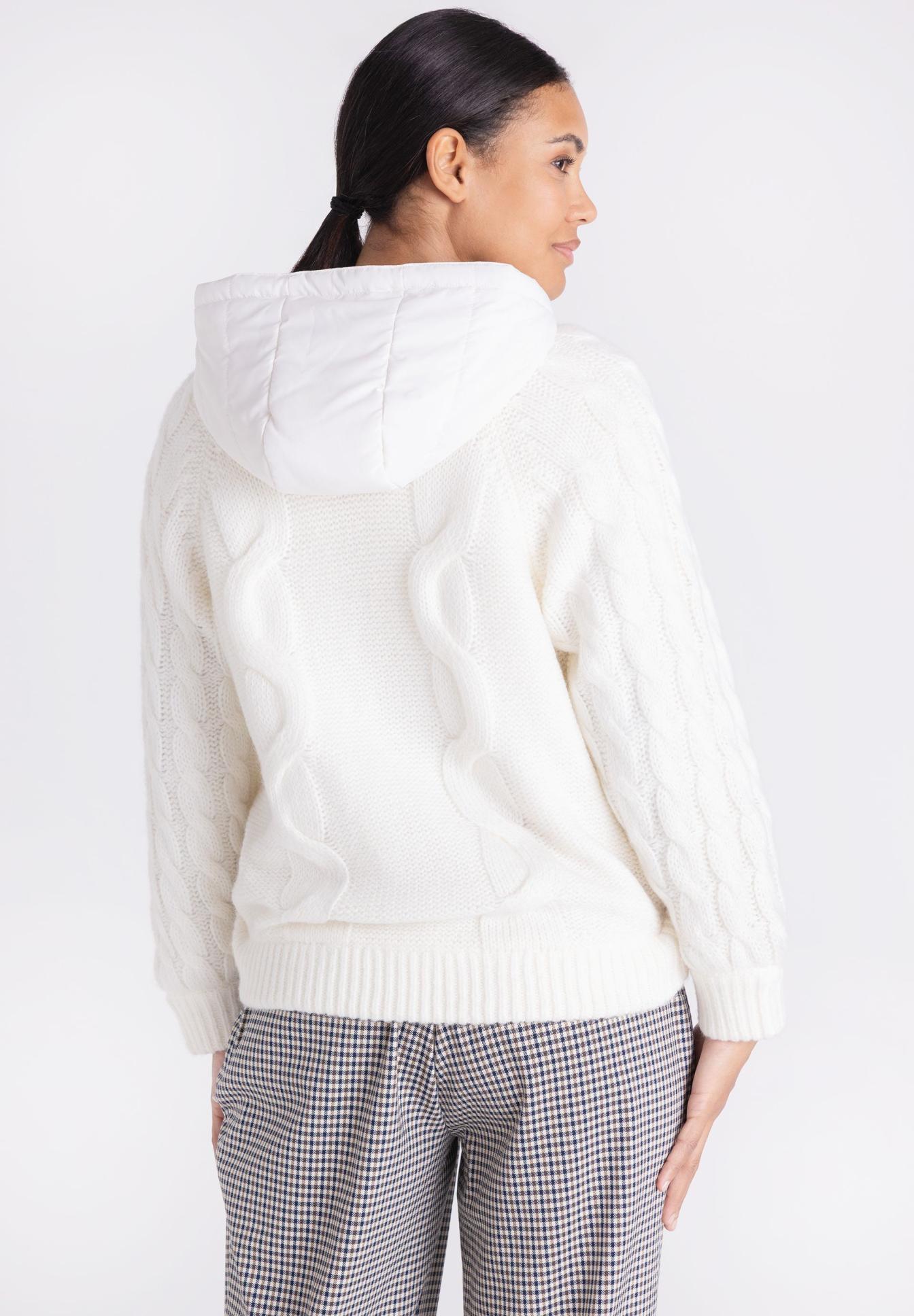 weiss, herren, jacke, hoodie, kabelpullover, Hoodie, Kapuzenpullover, Kabelstrick, Weiß, Kapuze, Hoodie, Kapuzenpullover, Cable-Knit, Weiß, Wollmischung