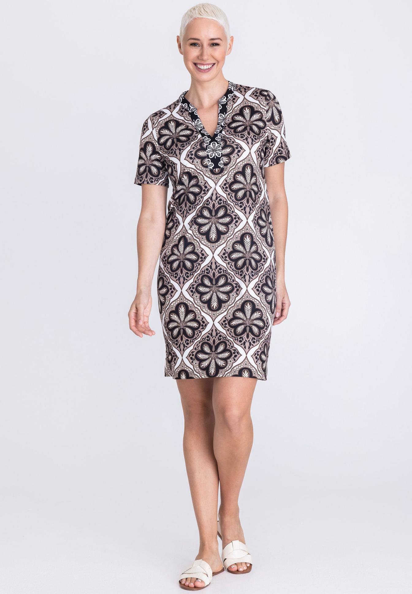 Kleid mit grafischem Print - Produktbild 1