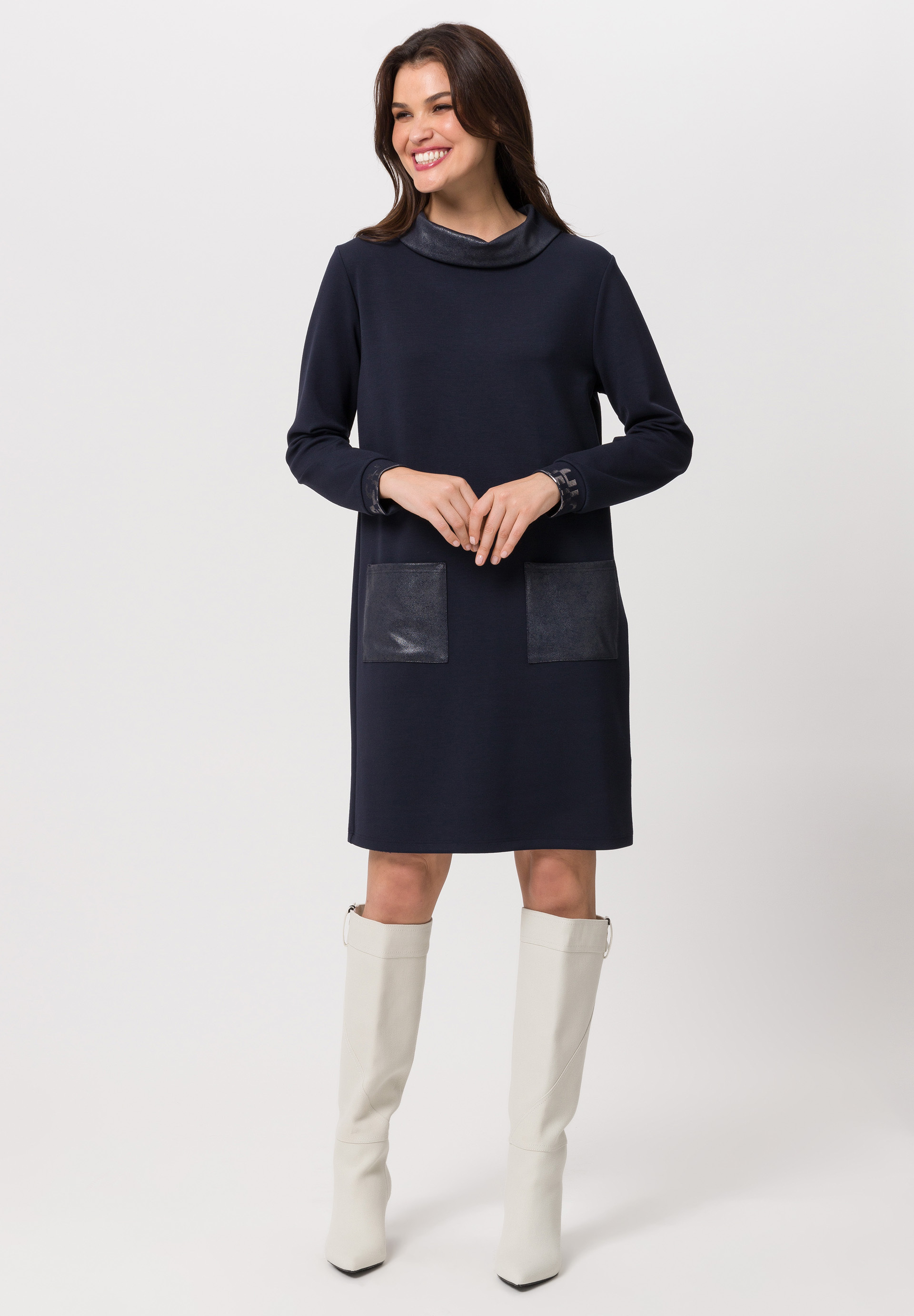 Kleid mit Kunstleder-Details - Produktbild 2