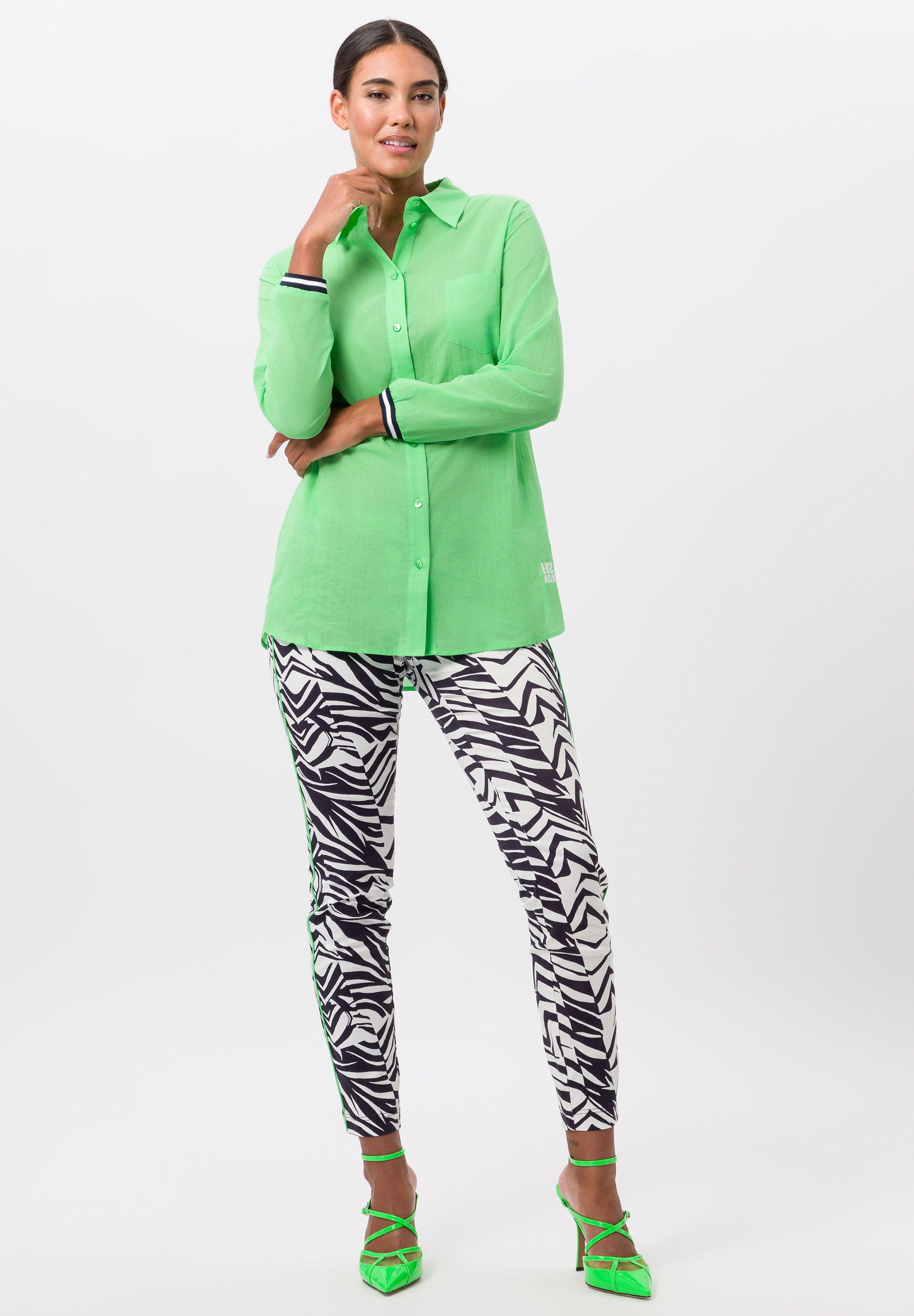 Longstyle-Bluse mit klassischem Blusenkragen - Produktbild 2