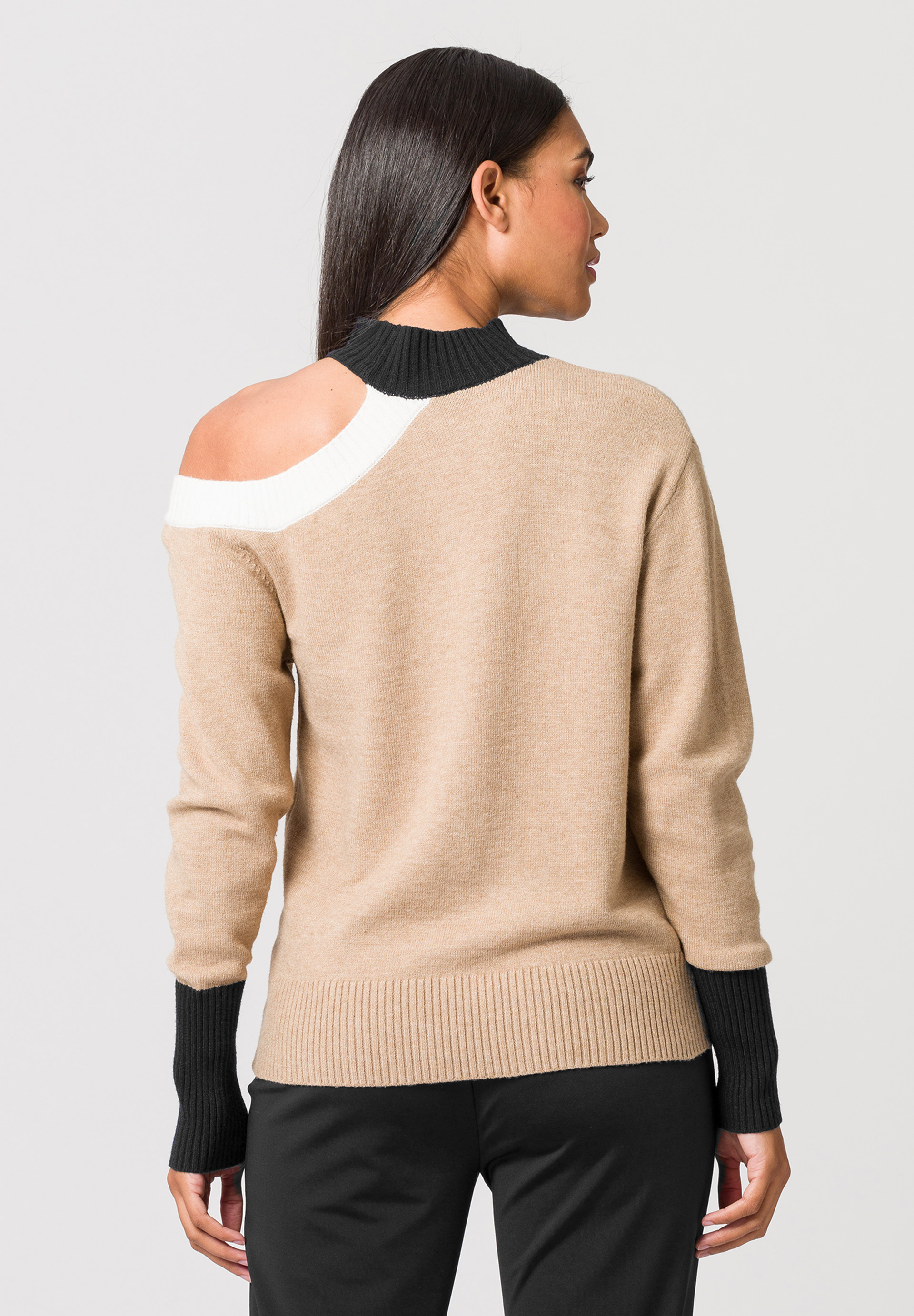 Knitted jumper with one-shoulder cut-out - Bild 2 Knitted jumper with one-shoulder cut-out - Bild 2