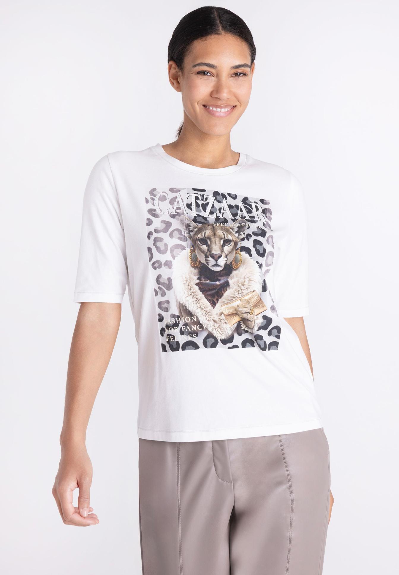 Shirt mit platziertem Animal-Print - Produktbild 1