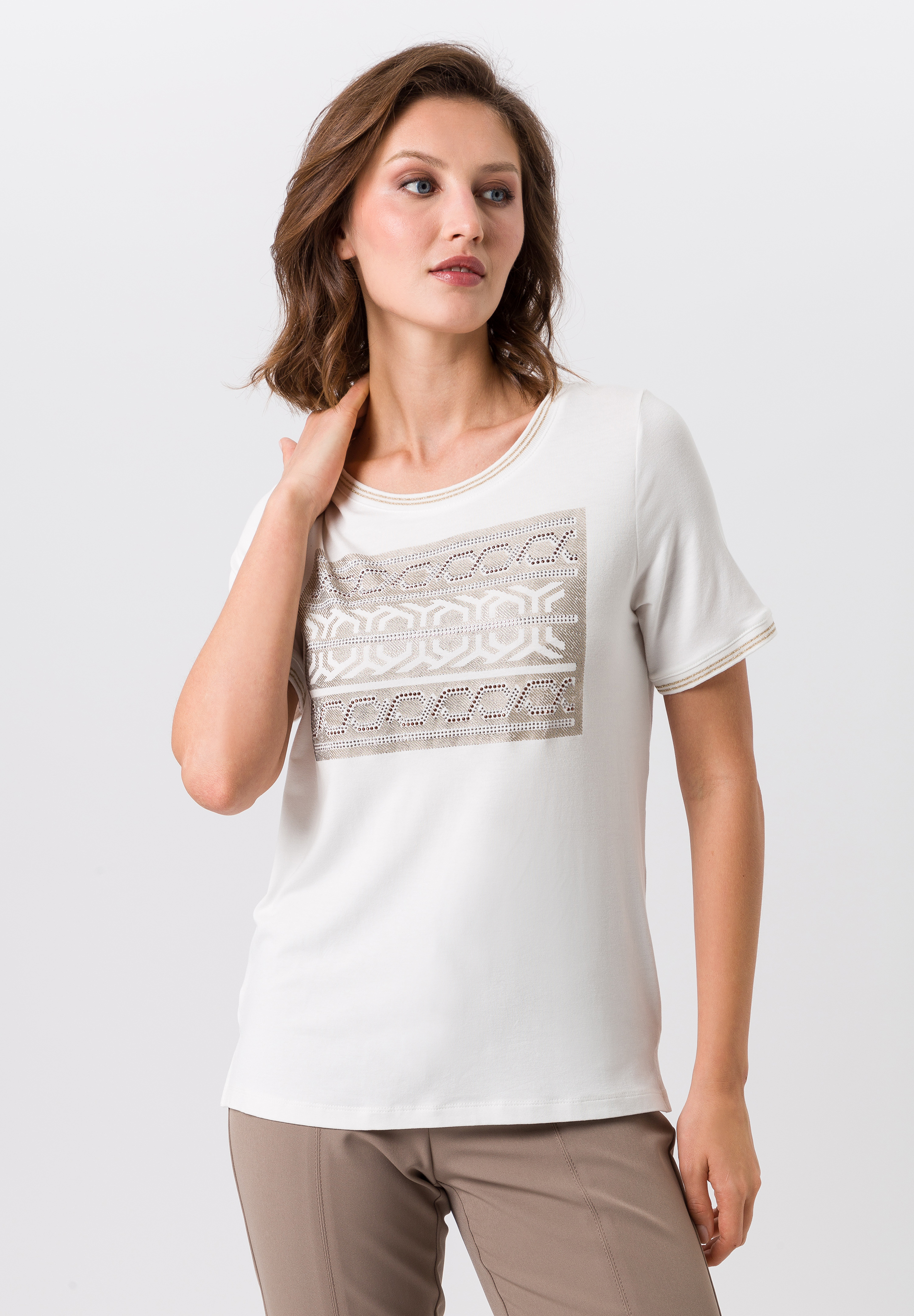Kurzarmshirt mit dezentem Print - Bild 1 Kurzarmshirt mit dezentem Print - Bild 1