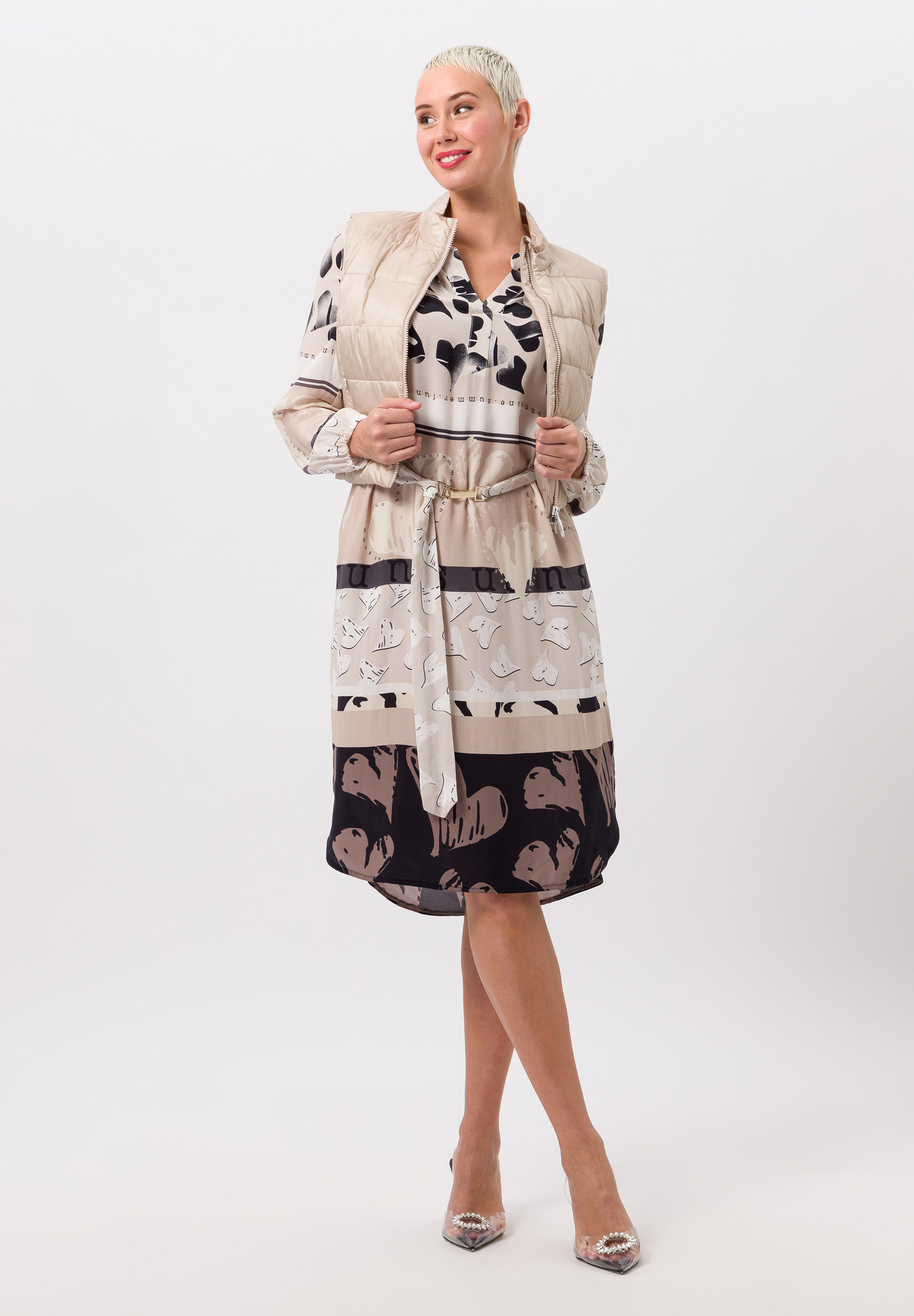 Dress with decorative metal buckle Dress with decorative metal buckle - Product Image 2