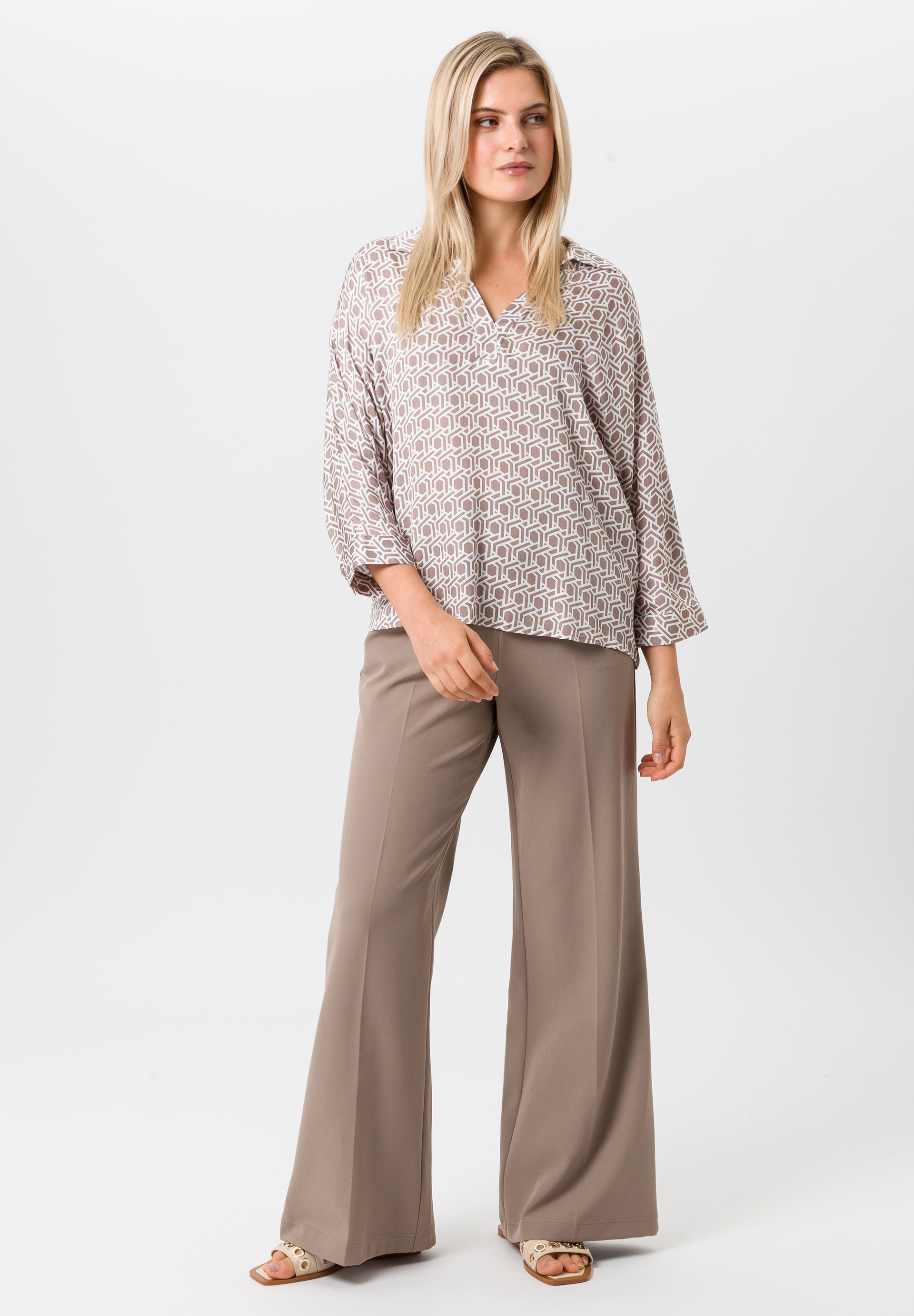 Long sleeve blouse with graphic pattern - Bild 3 Long sleeve blouse with graphic pattern - Bild 3