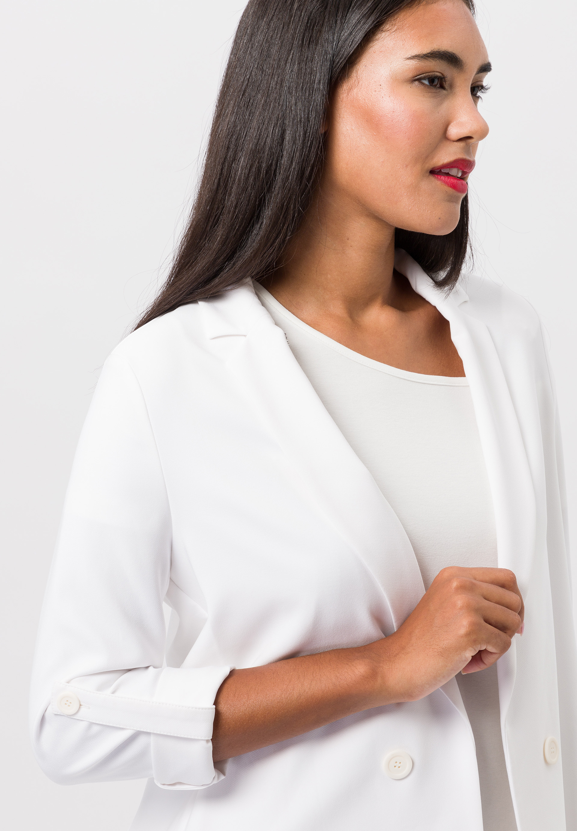 Longstyle blazer jacket with lapel collar - Bild 4 Longstyle blazer jacket with lapel collar - Bild 4
