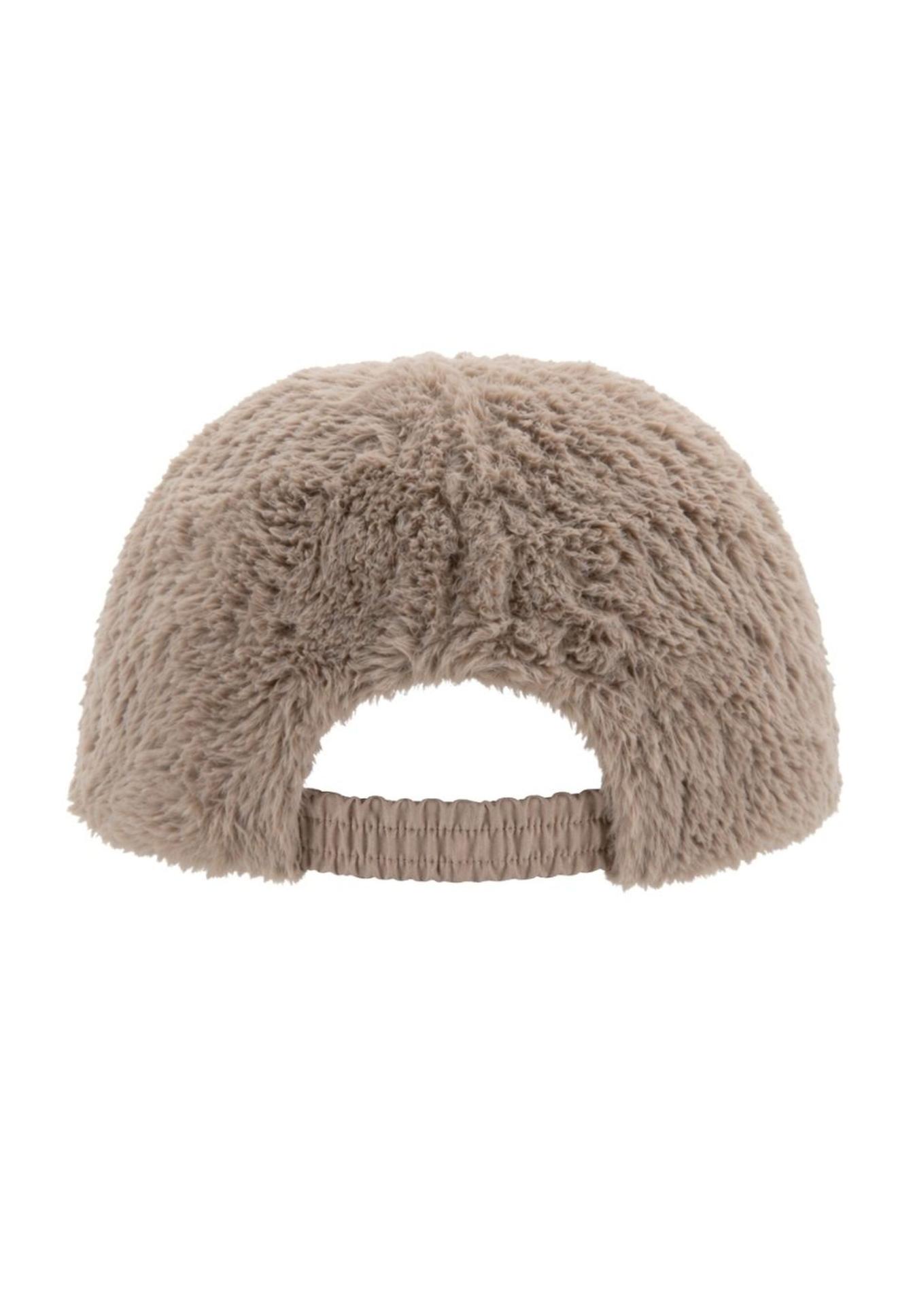 Fell, Mütze, Beanie, Pelzoptik, Fleece, Faux Fur, Beanie, Schal, Haarschmuck, Nackenwärmer, Mütze, Fleece, Beige, Weiches Material, Elastischer Rand