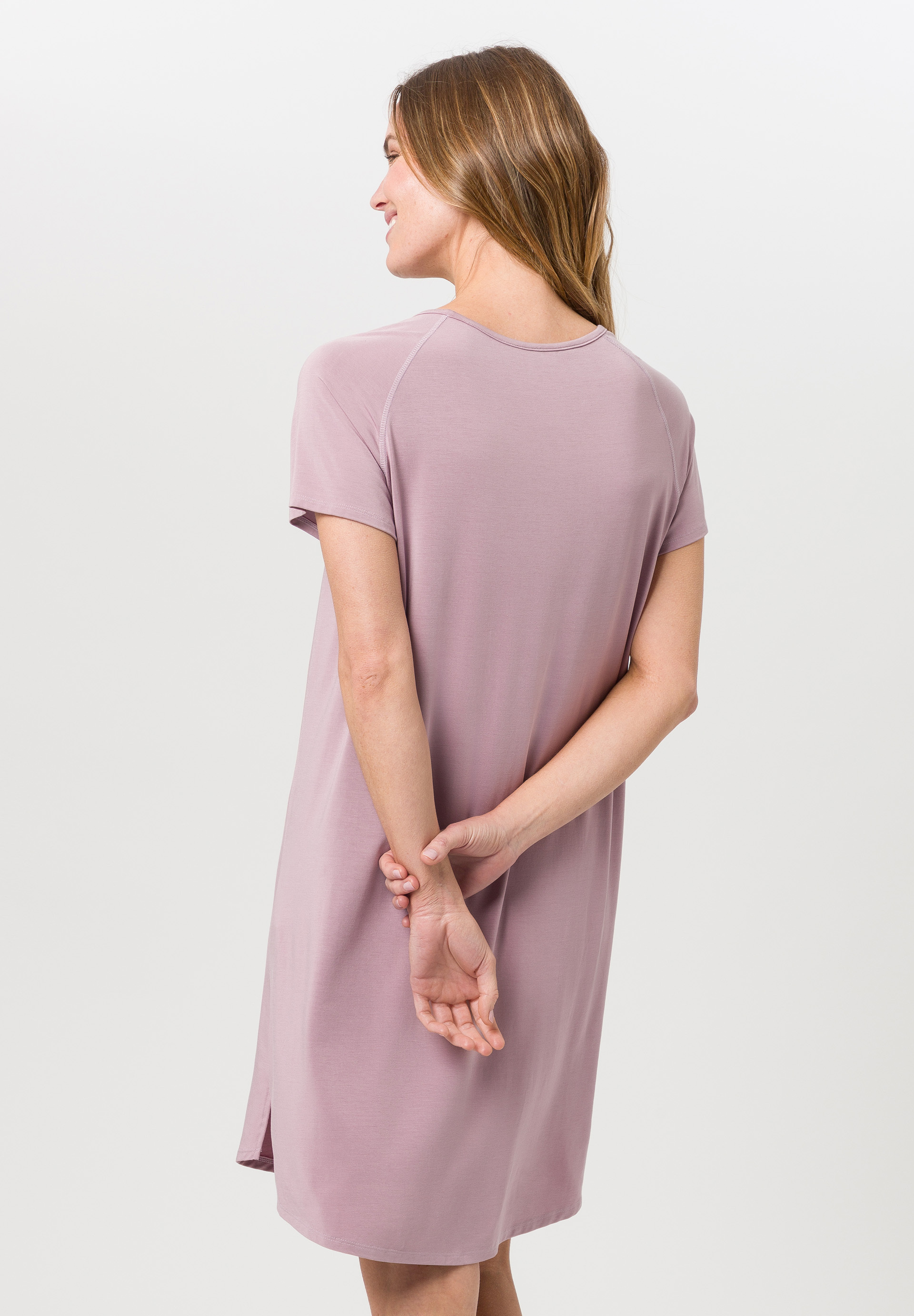 Langes Schlafhirt mit 1/2 Arm aus hautsympatischem Jersey - Bild 2 Langes Schlafhirt mit 1/2 Arm aus hautsympatischem Jersey - Bild 2