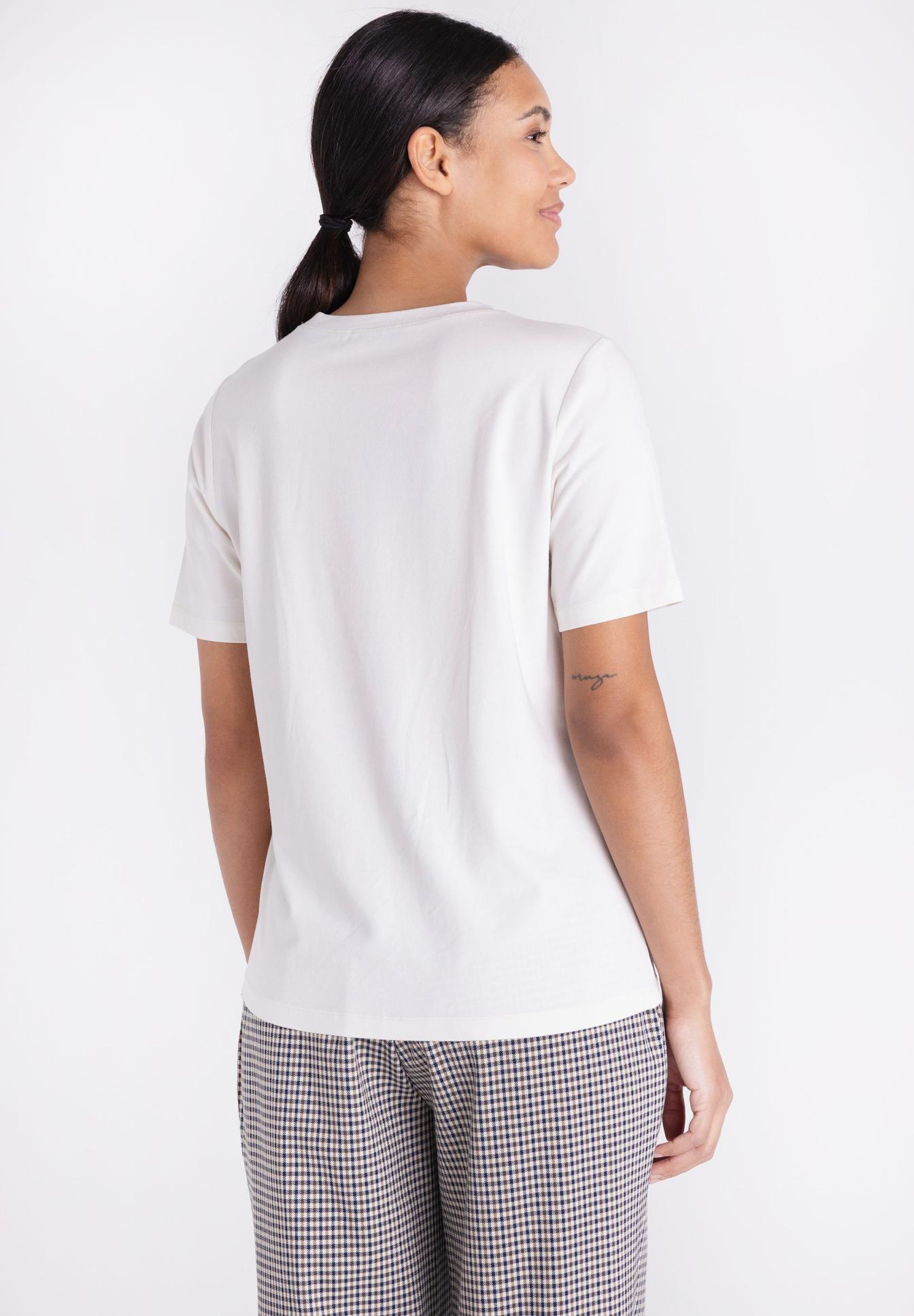 T-Shirt, Kurzarm, weiß, rundhals, unifarben, t-shirt, kurzarm, einfarbig, weiß, back, T-Shirt, Kurzarm, Weiß, Rundhals, Hemdlook