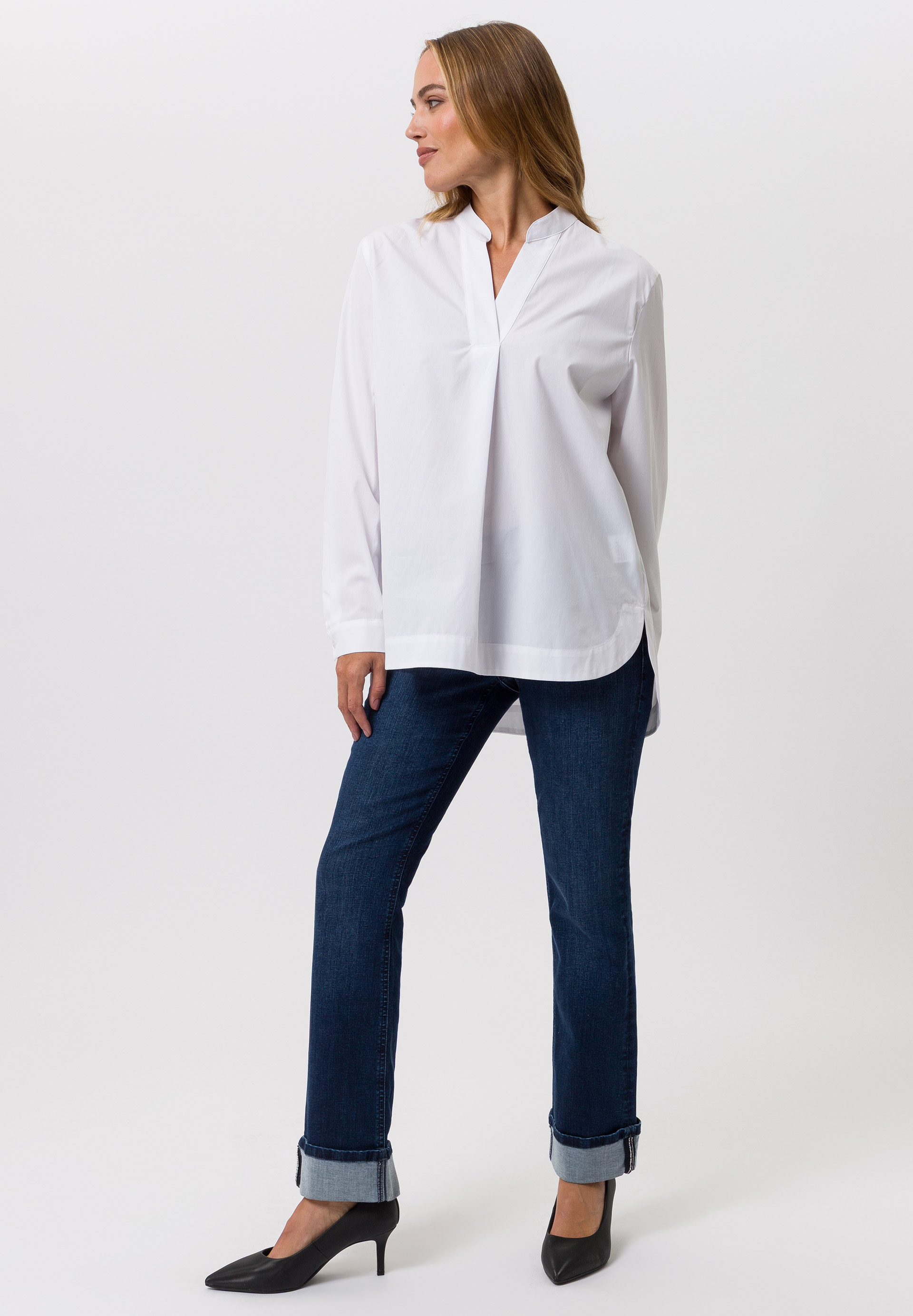 Bluse, Hosen, Hemd, Jeanshose, Person