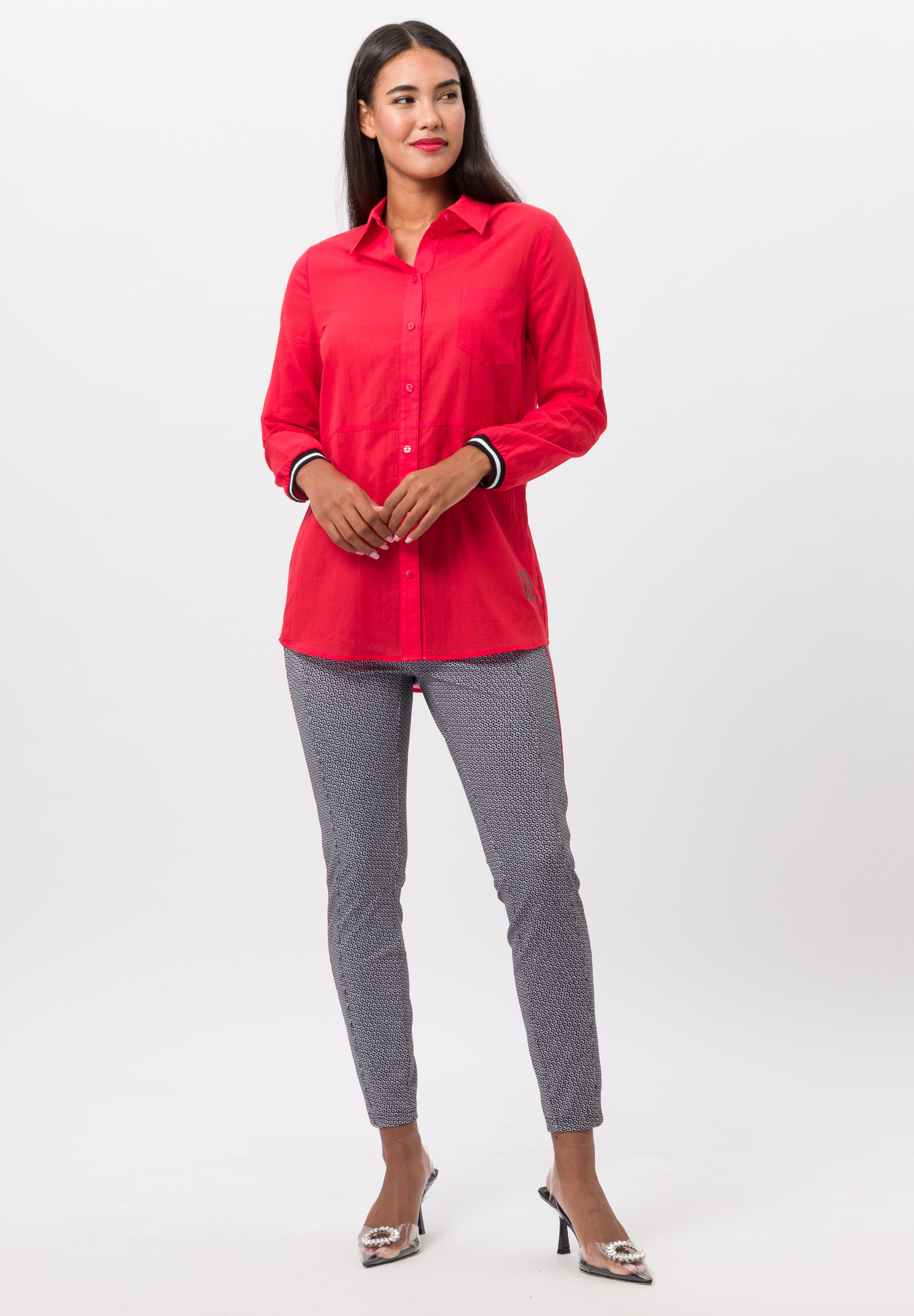 Longstyle-Bluse mit klassischem Blusenkragen - Produktbild 2