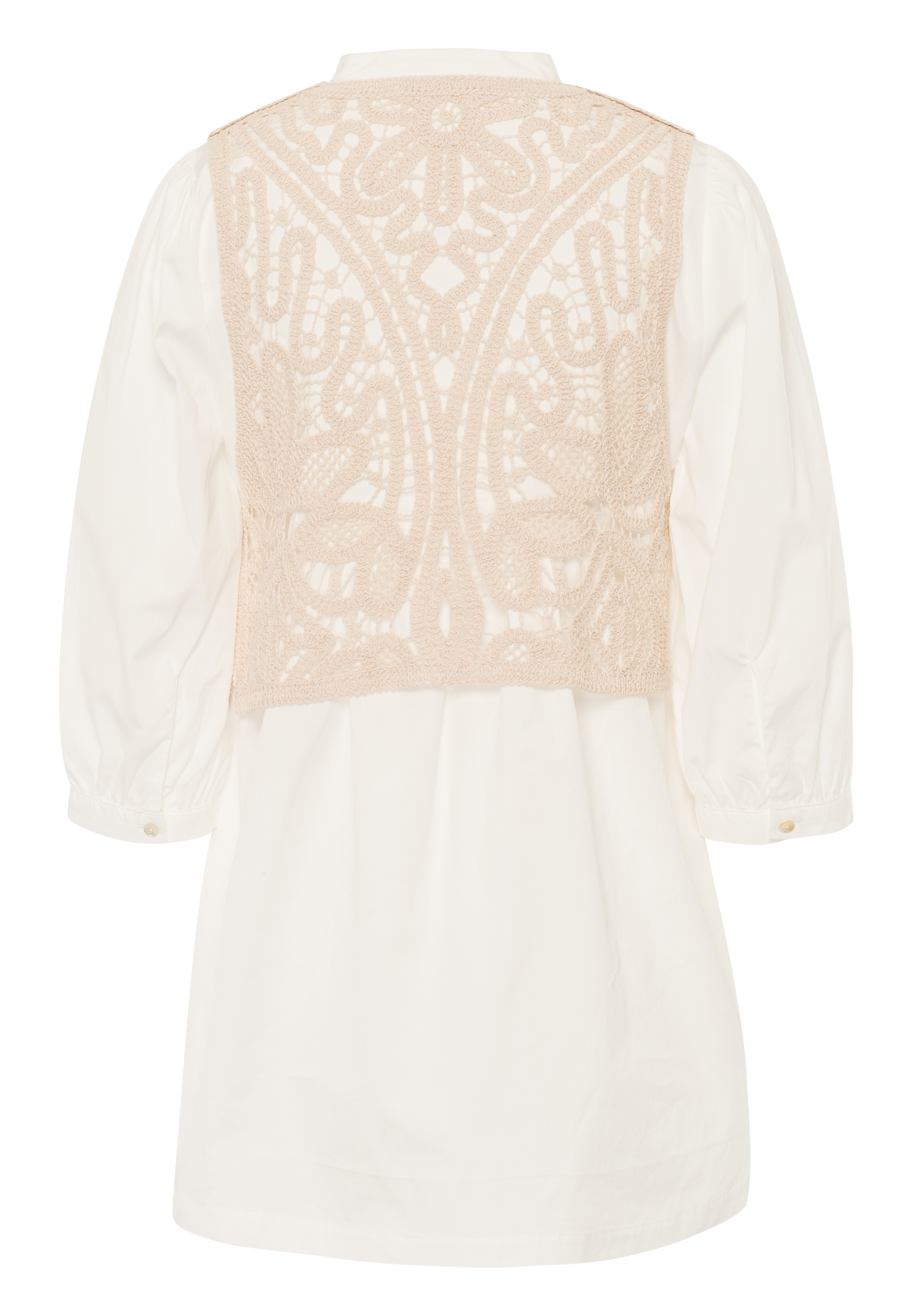 Longbluse mit Häkel-Weste - Bild 2