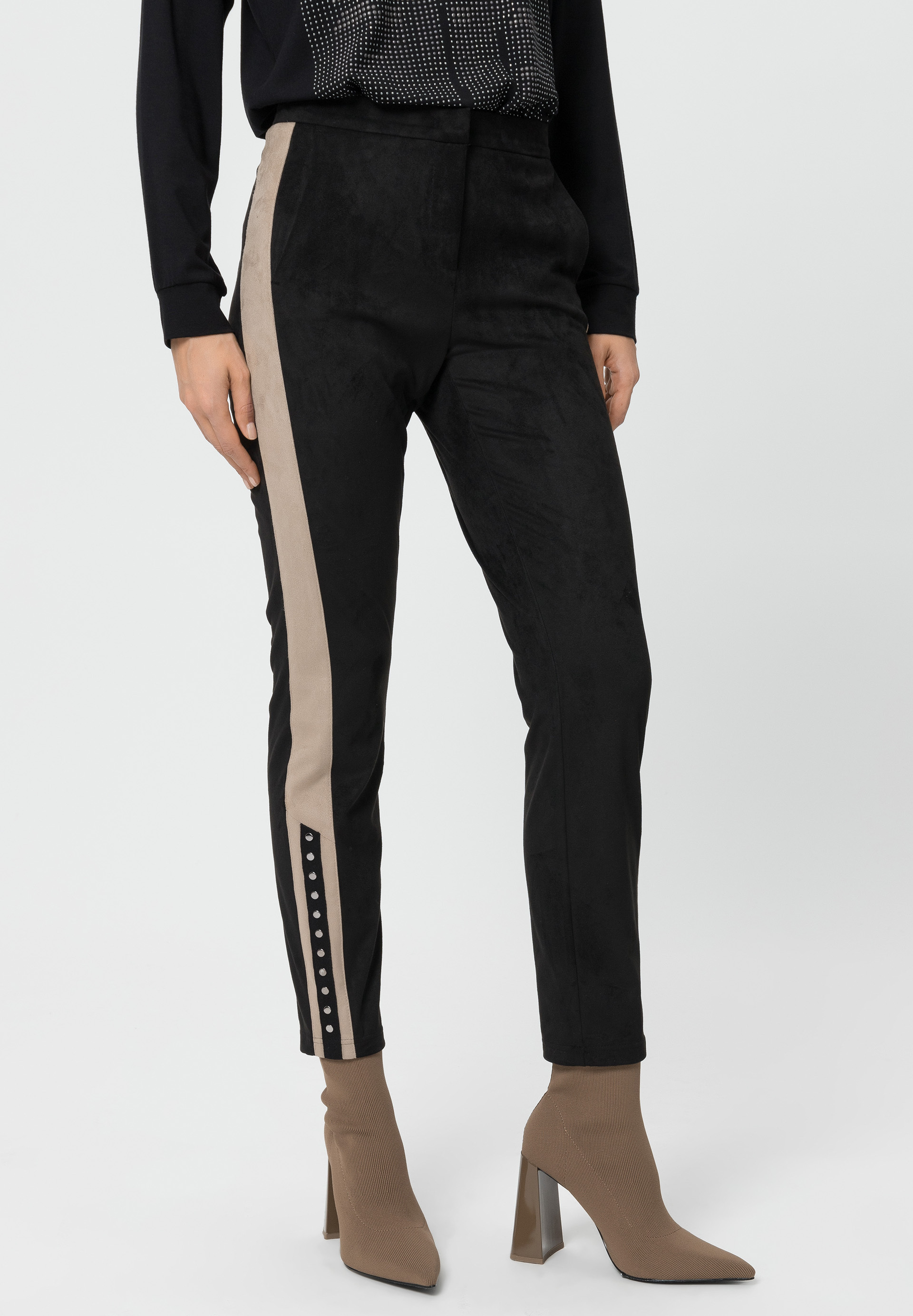 Hose in Veloursleder-Optik - Produktbild 1