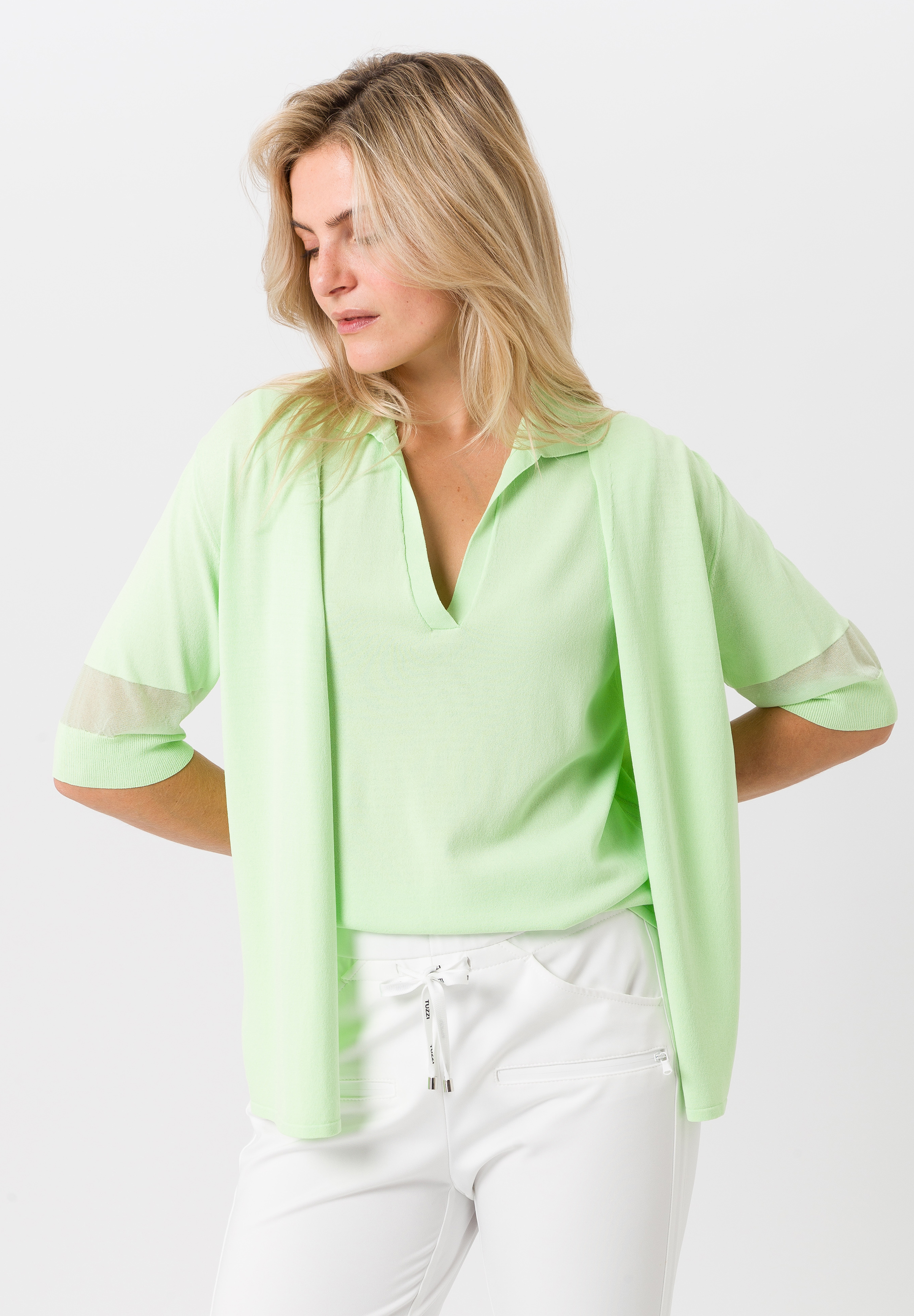 Cardigan mit Mesh-Einsatz - Produktbild 1