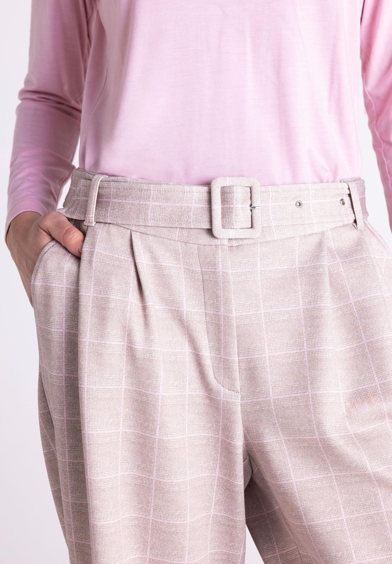 Hose, Gürtel, Glatt, Check, Beige, Hose, Gürtel, Karo, Beige, Taillengürtel, Hose, Gürtel, Plissee, Muster, Beige