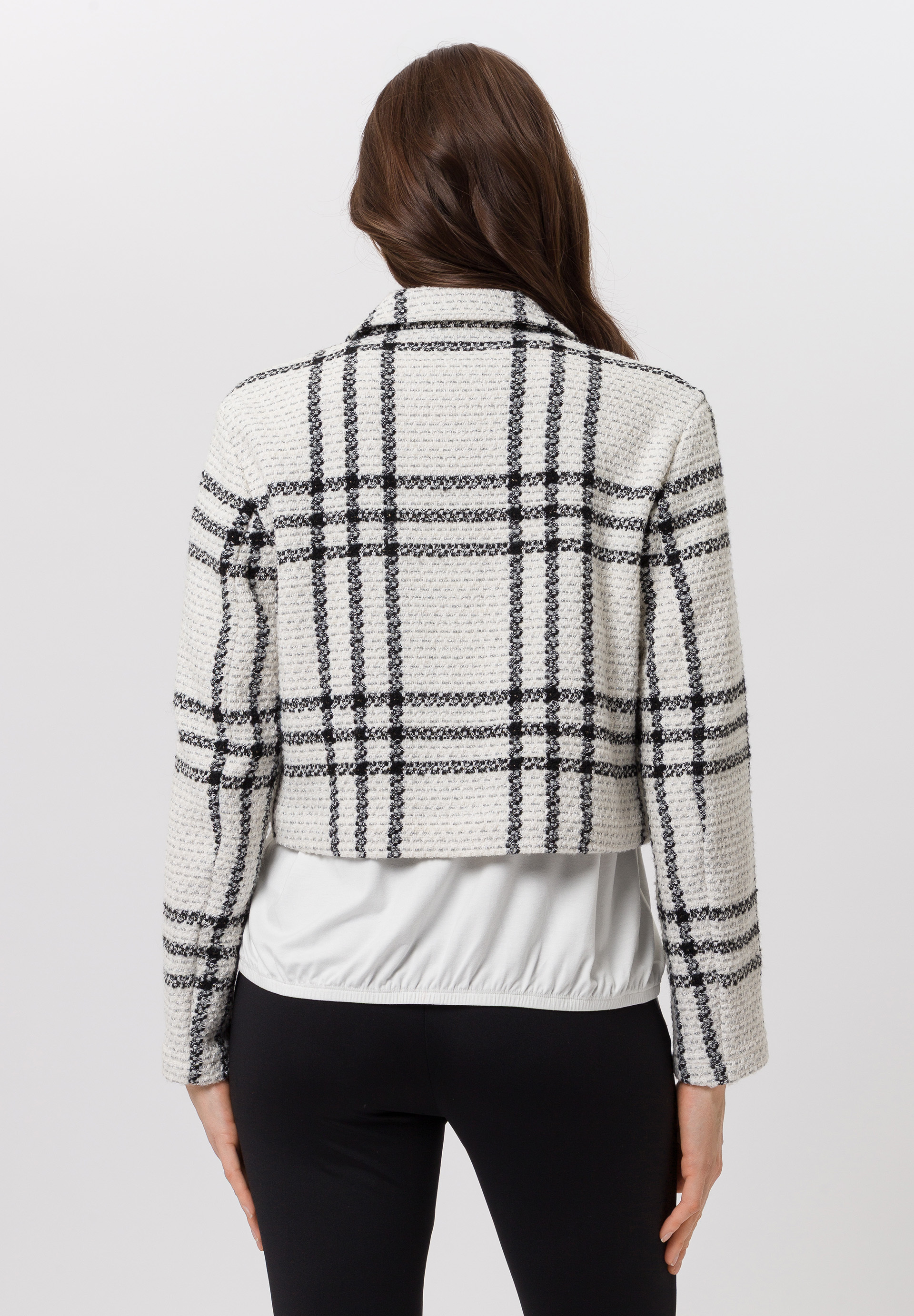 Jacke mit Strukturkaro - Bild 2 Mantel, Pullover, Erwachsener, Person, Frau, Mantel, Pullover, Erwachsener, Person, Frau, Mantel, Pullover, Erwachsener, Person, Frau, Mantel, Pullover, Erwachsener, Person, Frau