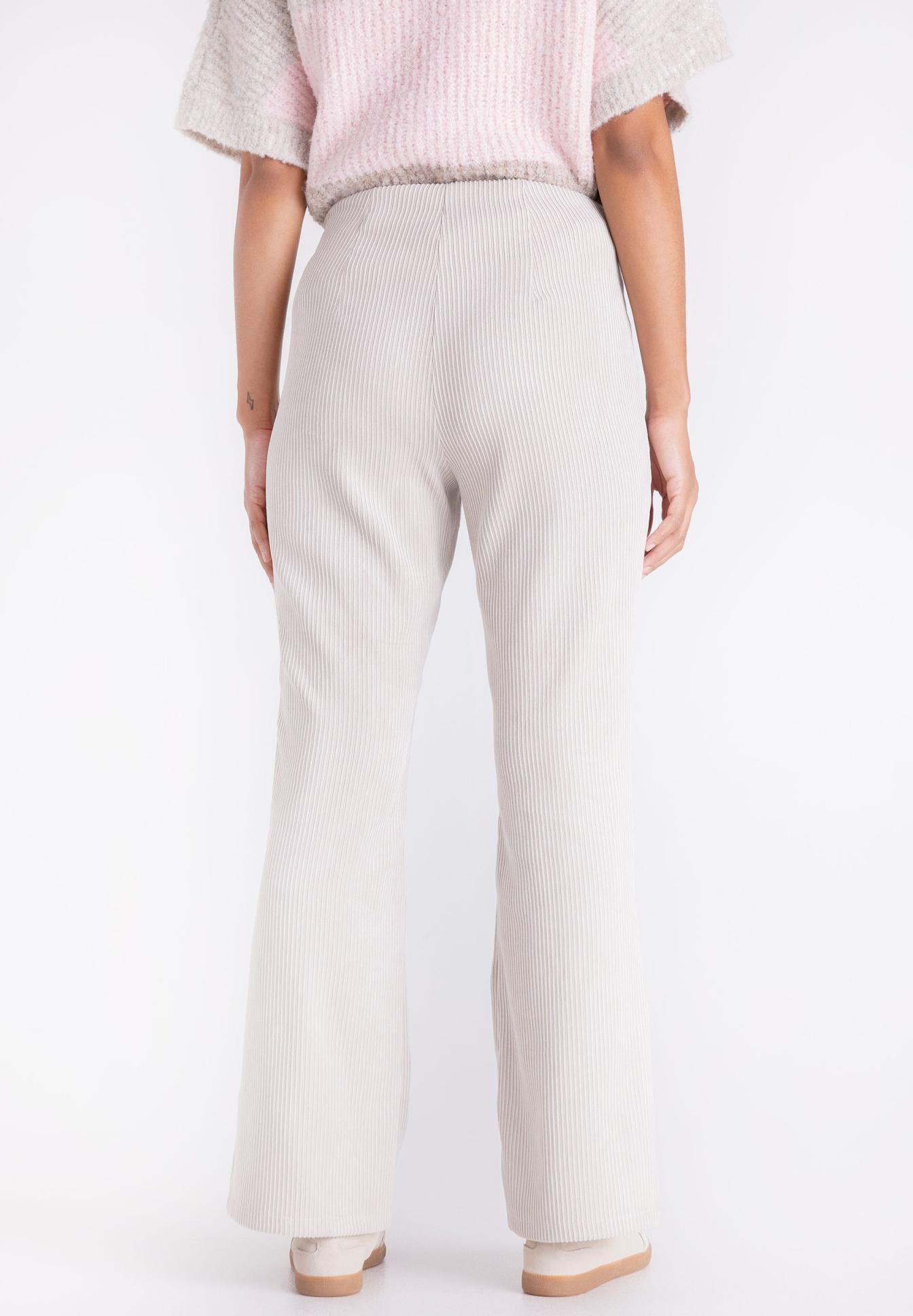hosen, corduroy, hoch tailliert, beige, weite beine, hosen, weitebein, kord, beige, midrise, Hose, Streifenhose, Beige, Weite Beine, Elastischer Bund