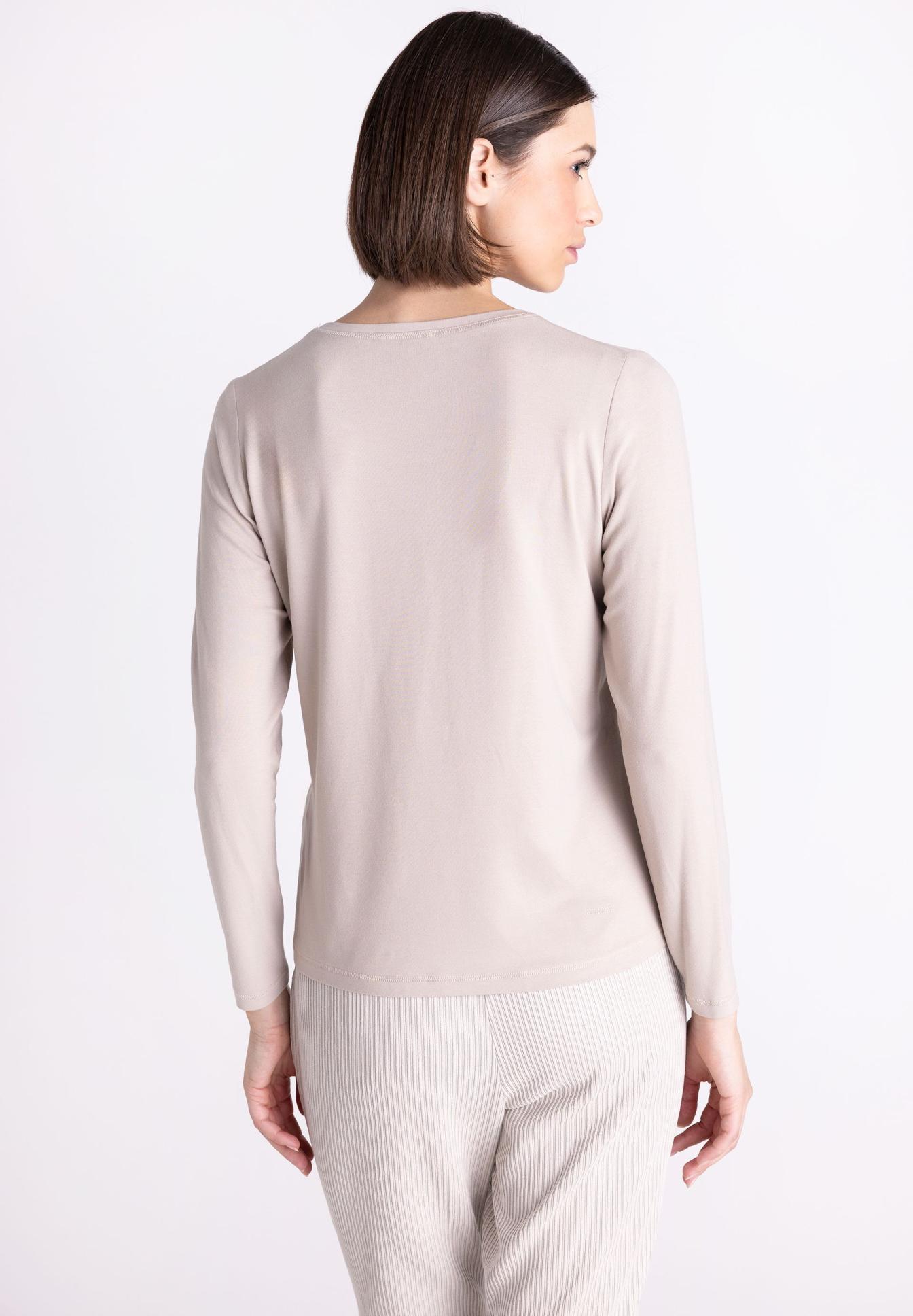 langarm, Beige, Rundhalsausschnitt, Langarm, Kleidungsstück, Langarmshirt, Beige, Rundhalsausschnitt, Baumwollmischung, Gleichfarbig, beige shirt, länger Ärmel, Rundhals, Strickoberteil, Basics, lang_en_placeholder, lang_de_placeholder