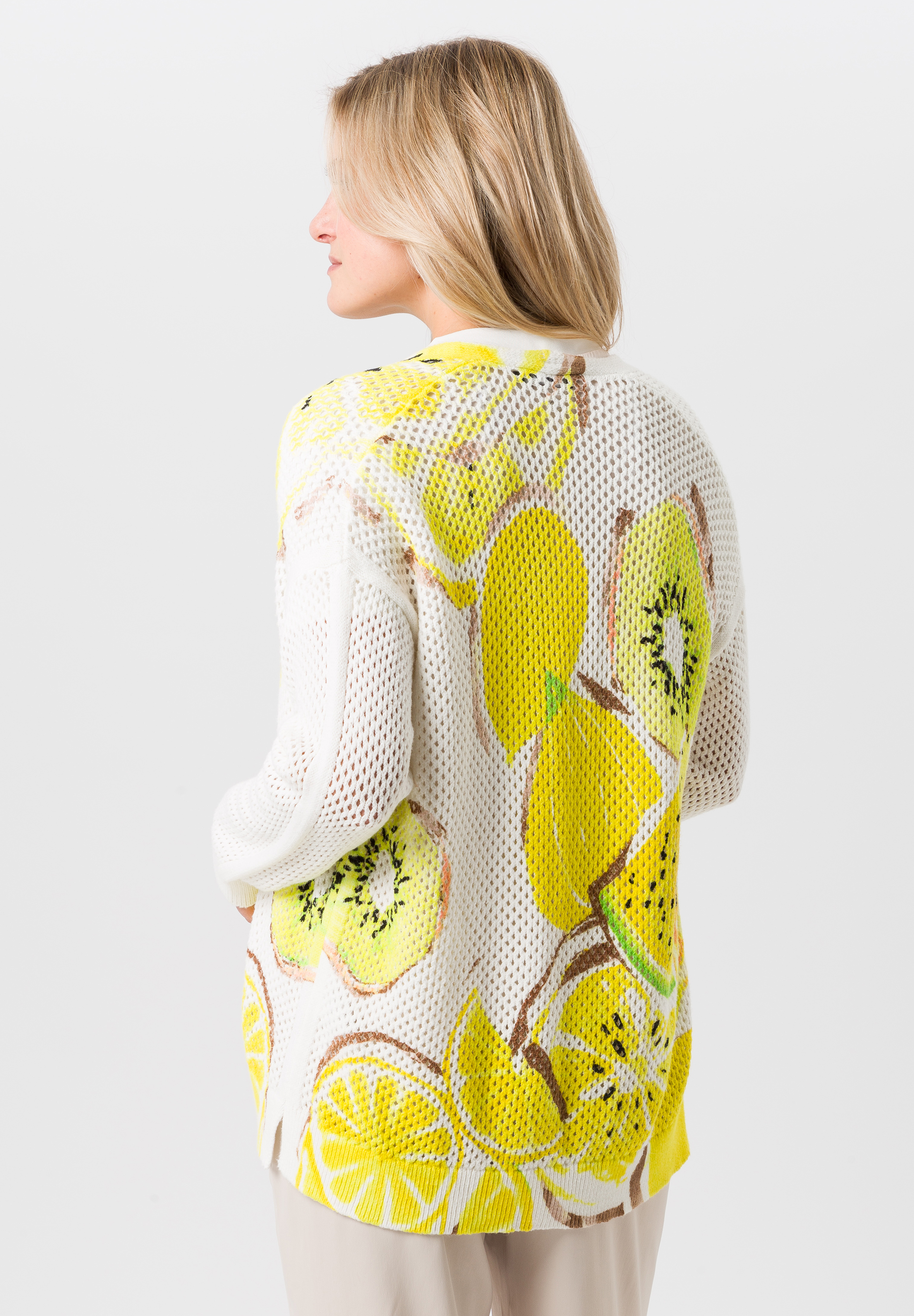 Strickjacke mit Mesh-Struktur - Bild 2
