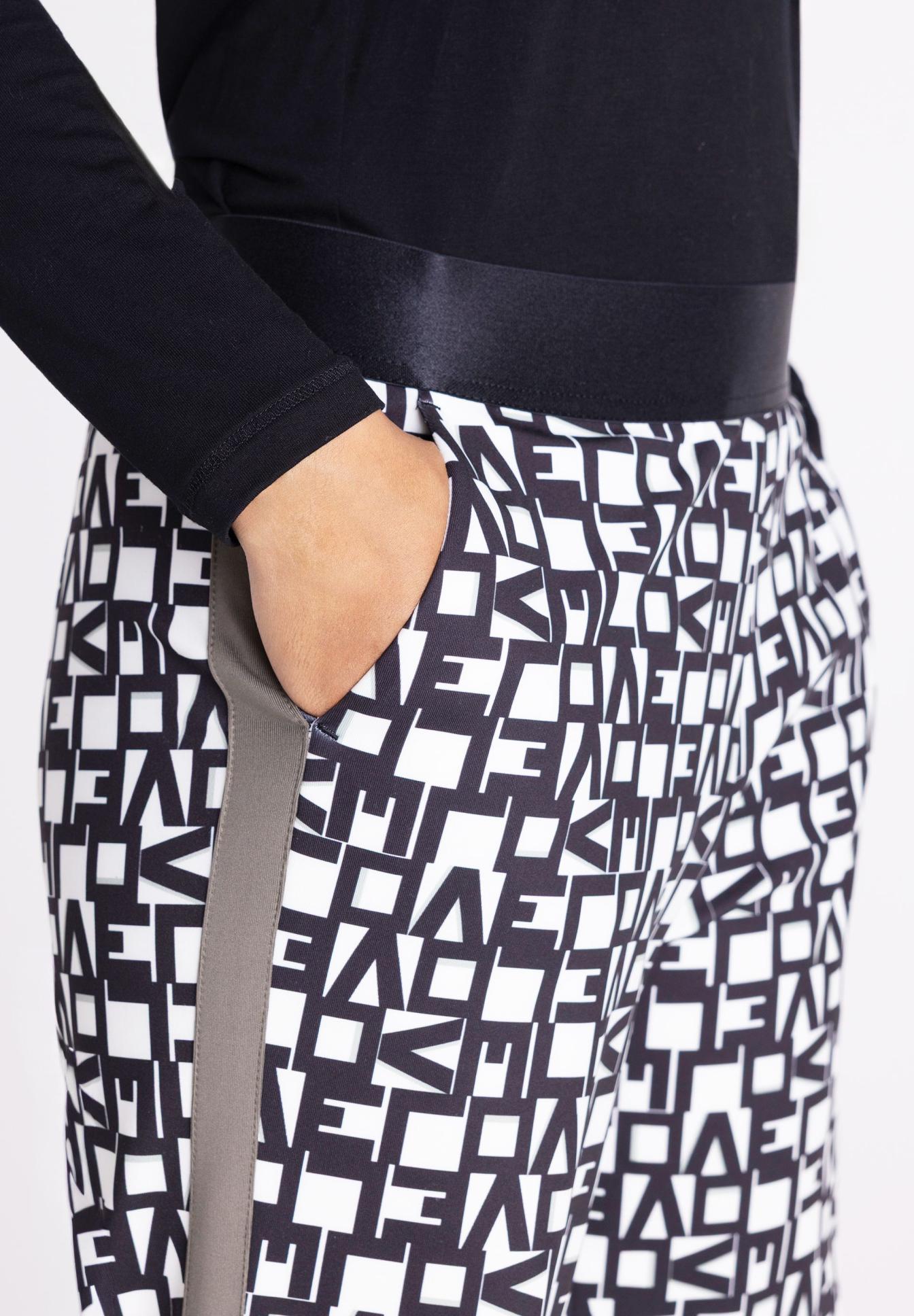 Hose, Schnitt, Muster, Grau, Seitenschlitz, Hose, 14-16, Muster, geometrisch, Taschen, Hose, Mustermuster, Seitenstreifen, Kunststoffband, Kordelzug?, Pants, Patterned, Geometric, Striped, Pocket, leggings, muster, geometrisch, Tasche, Kontraststreifen