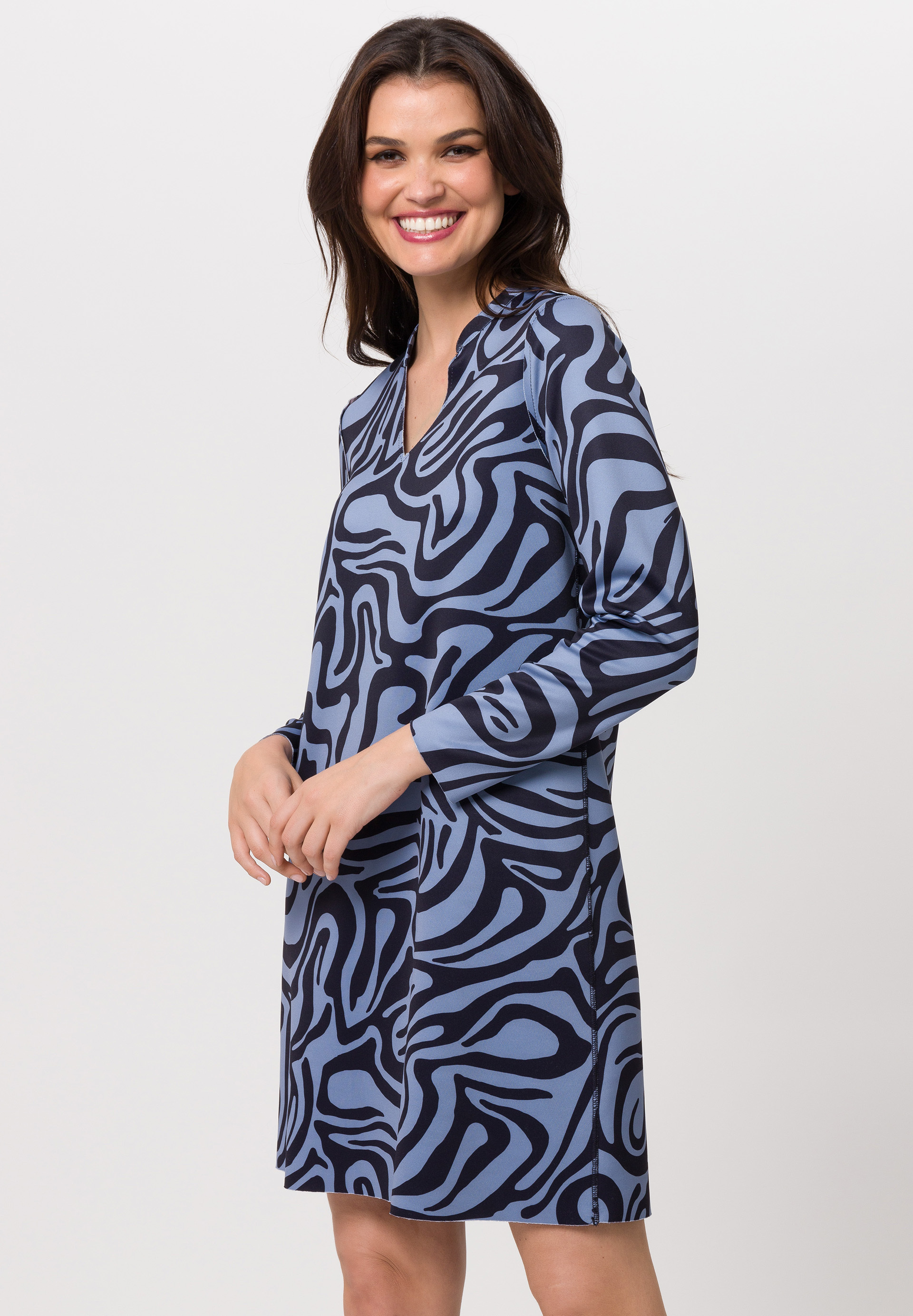 Reversible dress with animal wave print - Bild 2 Reversible dress with animal wave print - Bild 2