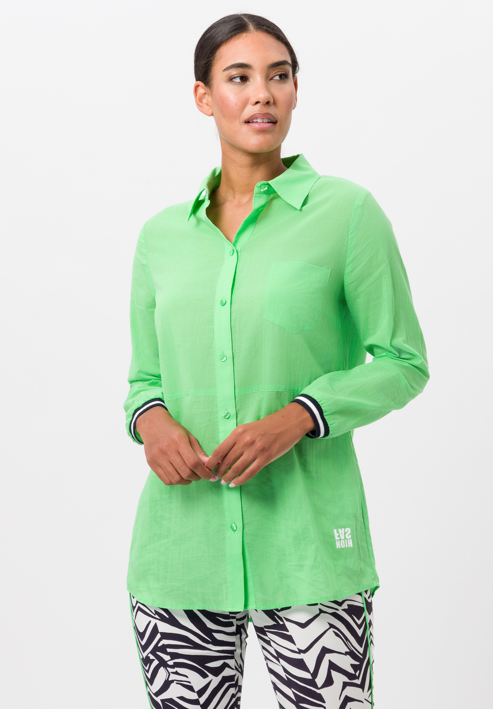 Longstyle-Bluse mit klassischem Blusenkragen - Produktbild 1