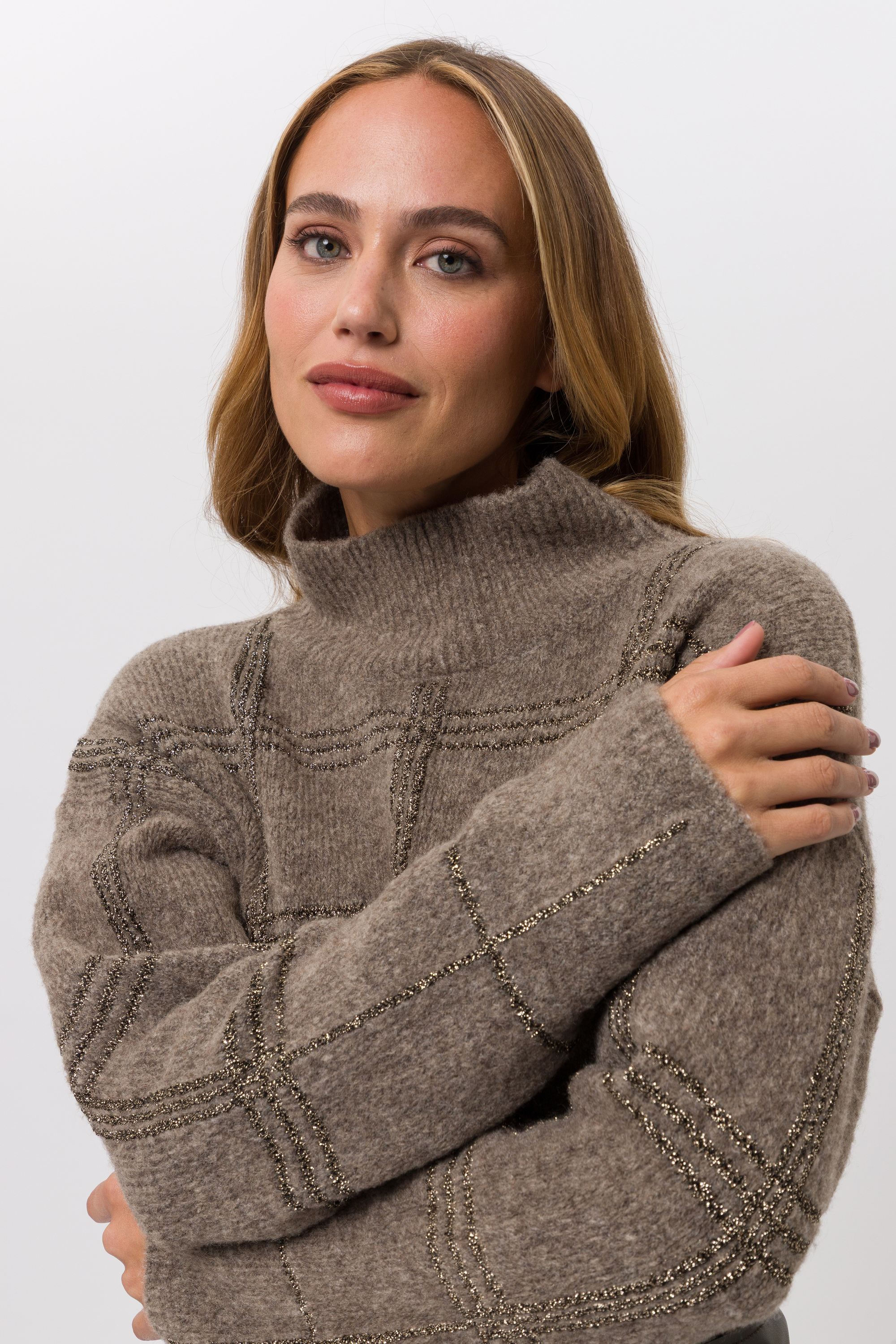 Pullover mit Strukturkaro - Bild 4 Bekleidung, Strickwaren, Pullover