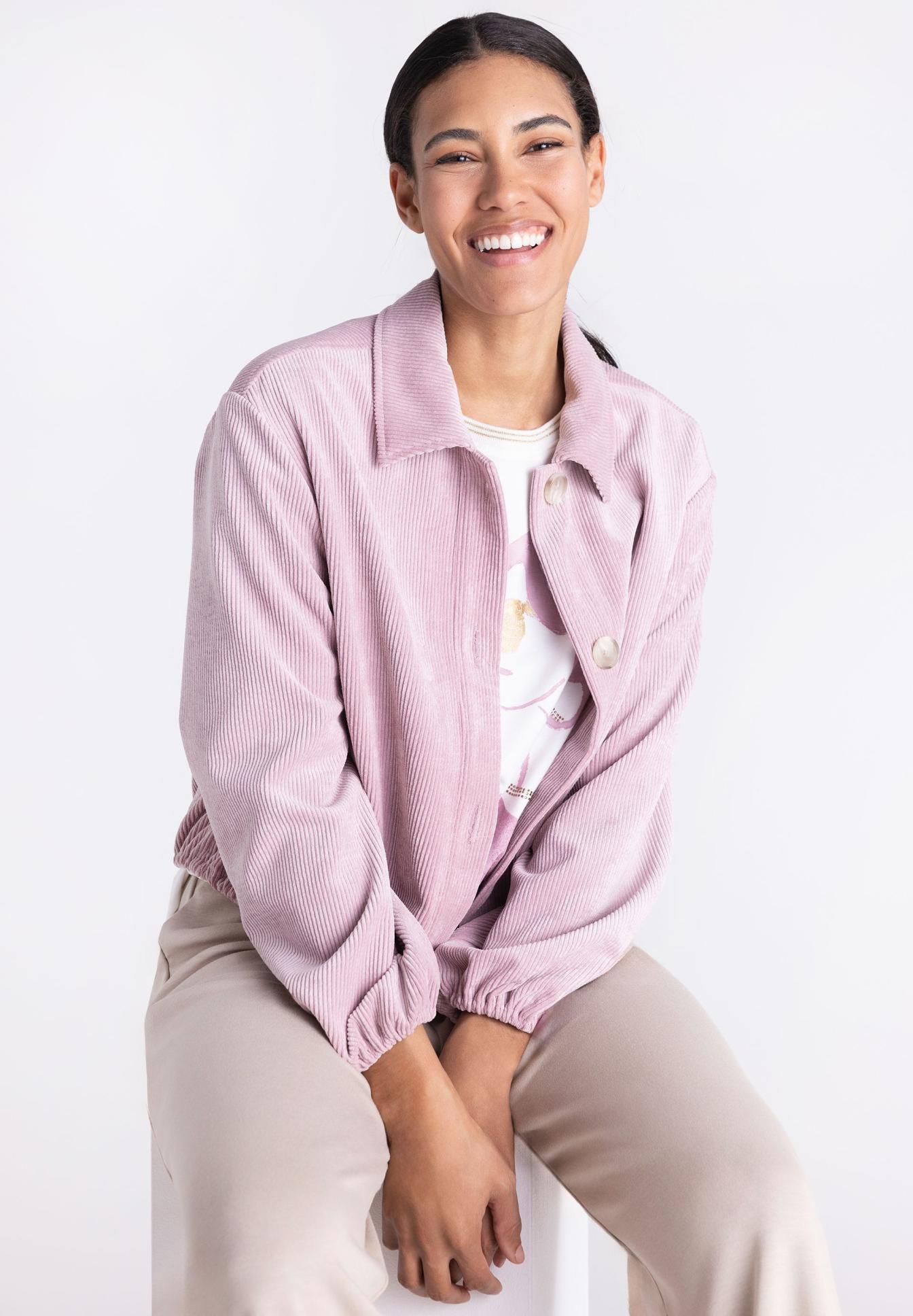 Kordjacke, rosa Jacke, Stehkragen?, pink corduroy jacket, corduroy, casual jacket, soft pink, long-sleeve, corduroy jacket, pink jacket, collar jacket, langarm, casual wear