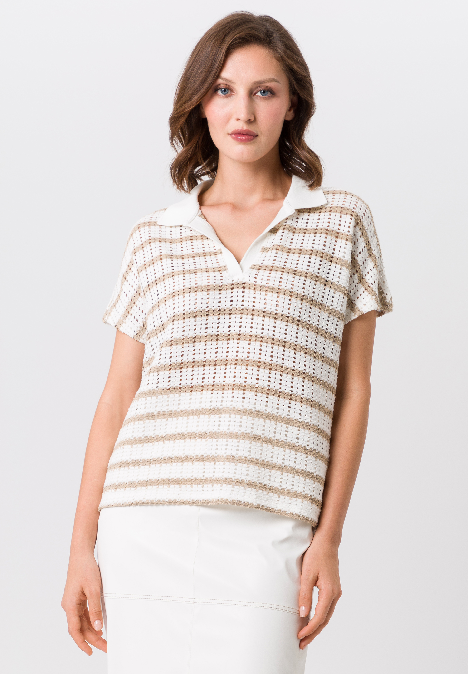 Strickshirt mit luftigem Strickmuster - Bild 1