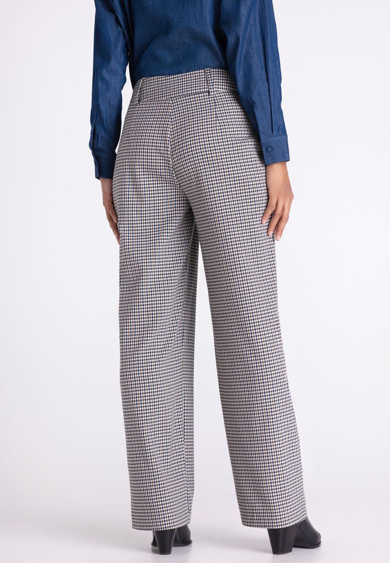 Hose, Hahnentritt, Karomuster, Grau, Weite, Hose, Hahnentrittmuster, Gehschlank, Gestreift, Hohe Taille, Hose, Hahnentritt, Gingham, Hohe Taille, Beinlänge