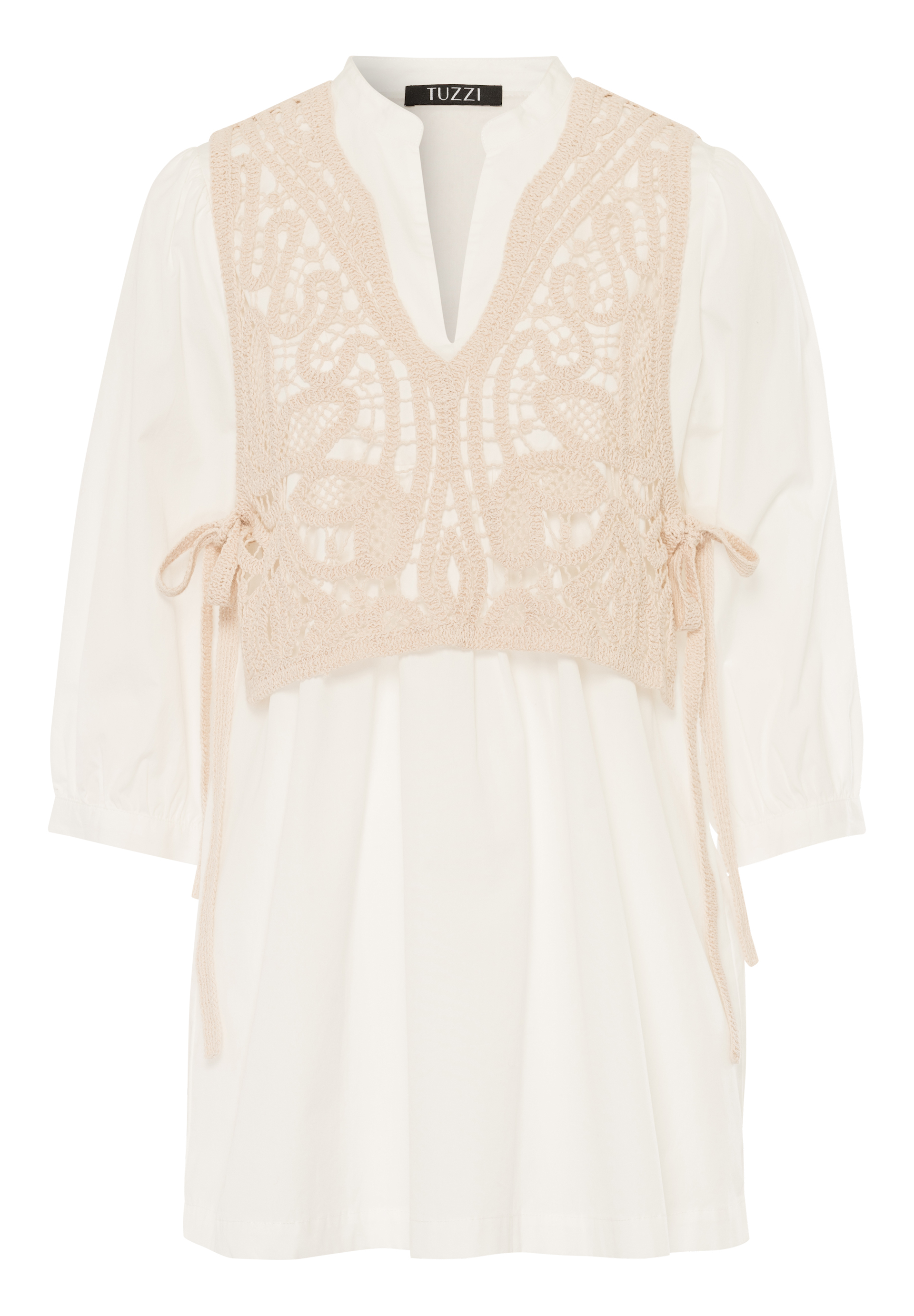 Longbluse mit Häkel-Weste - Produktbild 1