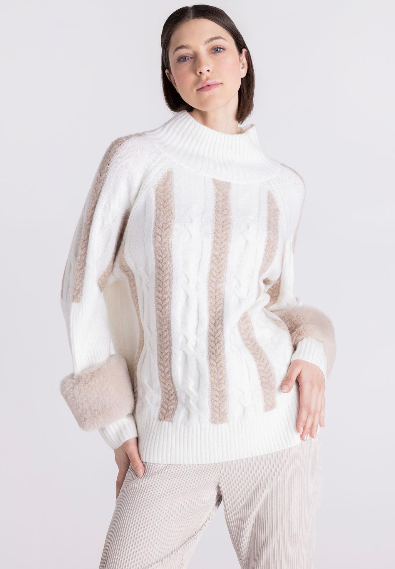 Pulli mit abnehmbaren Fellstulpen - Produktbild 1